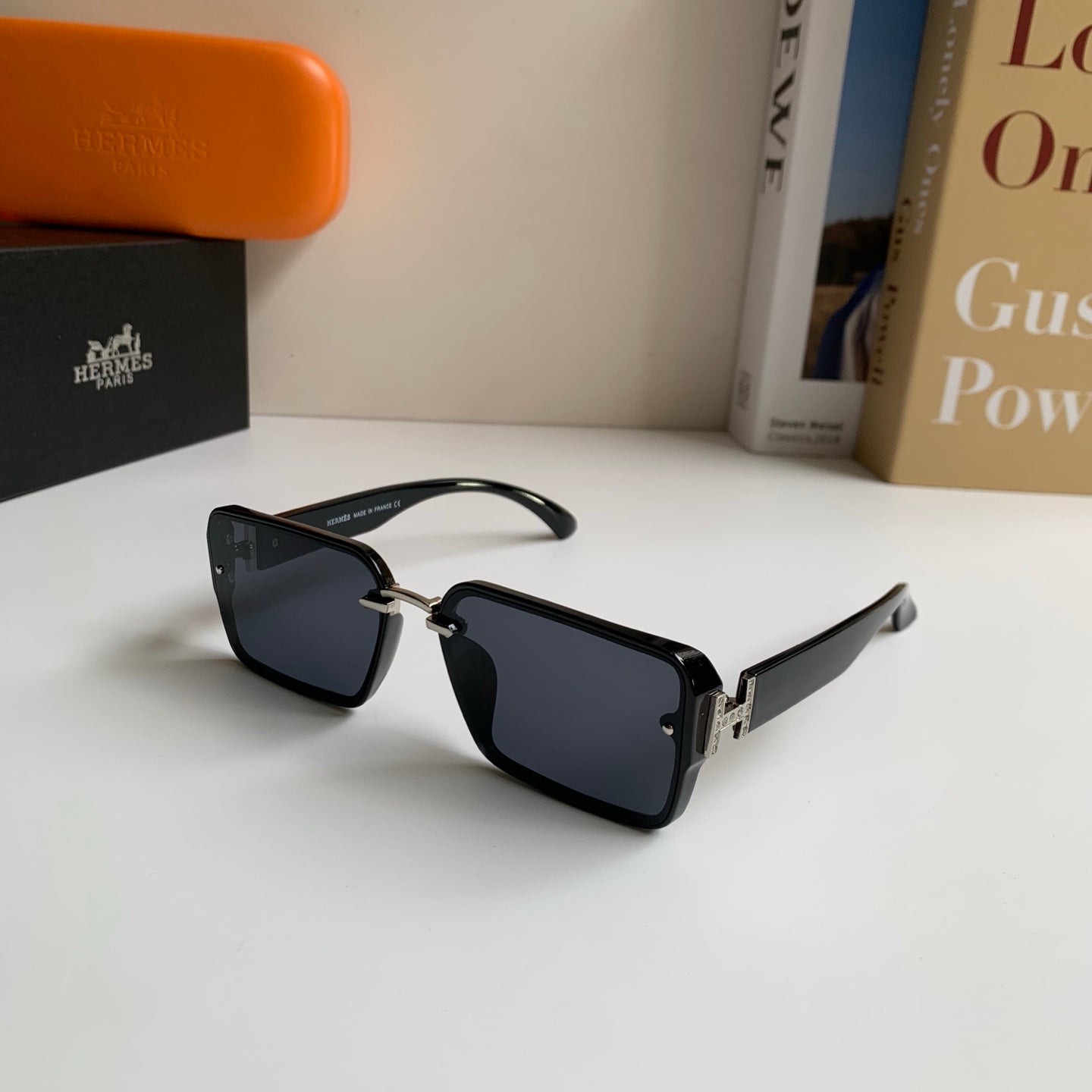 Hermès Square Silver Lens Sunglasses for Men & Women - 416536 - detail image 2