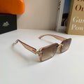 Hermès Square Brown Lens Sunglasses for Men & Women - 416537