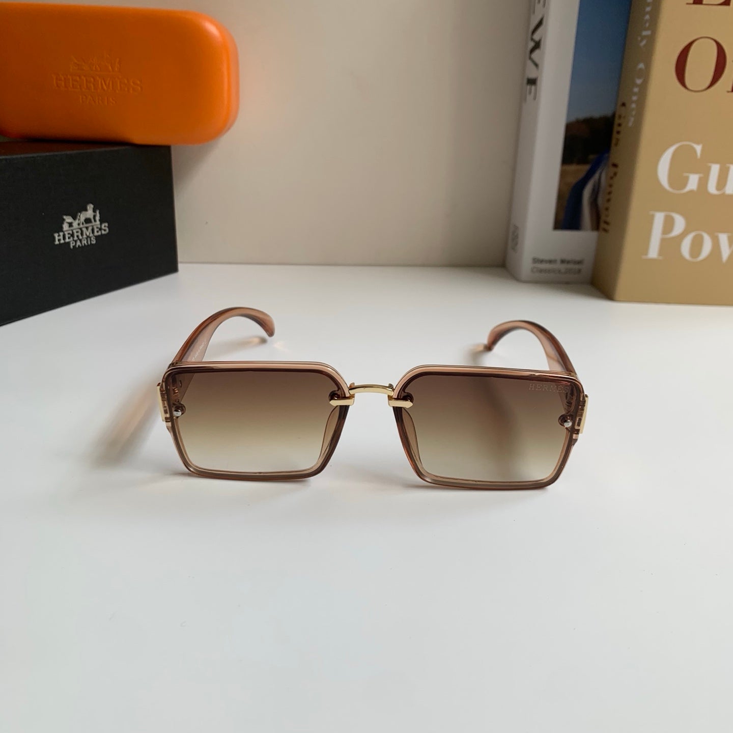 Hermès Square Brown Lens Sunglasses for Men & Women - 416537 - detail image 3