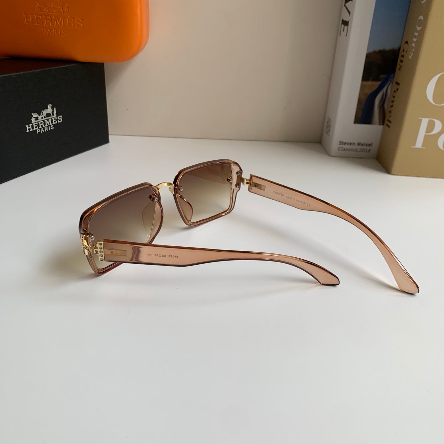 Hermès Square Brown Lens Sunglasses for Men & Women - 416537 - detail image 6