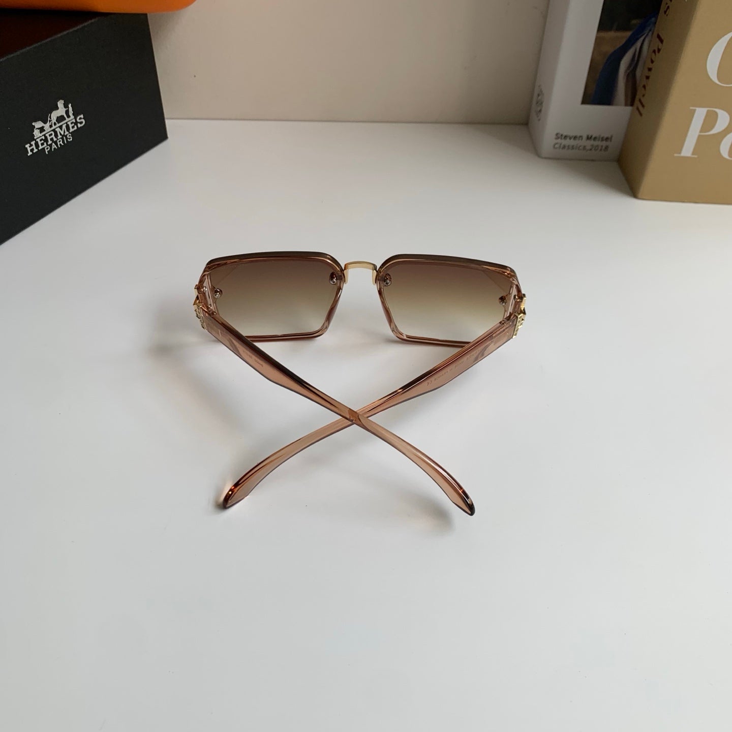 Hermès Square Brown Lens Sunglasses for Men & Women - 416537 - detail image 7