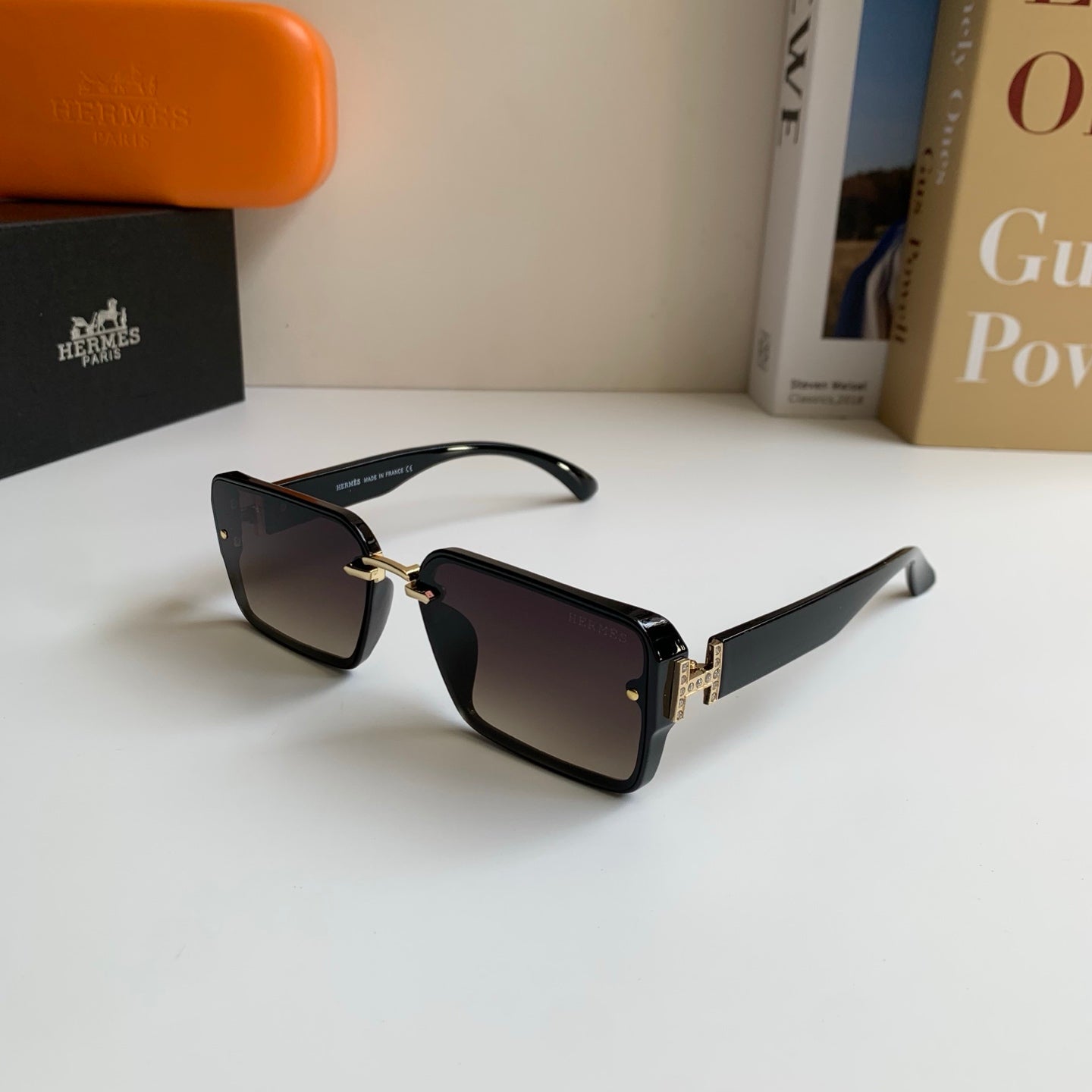 Hermès Square Silver Lens Sunglasses for Men & Women - 416538 - detail image 2