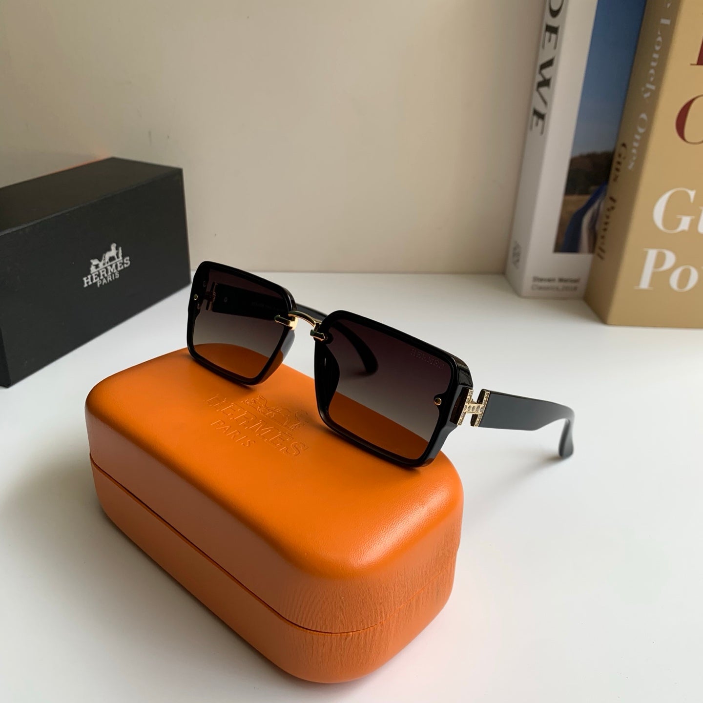 Hermès Square Silver Lens Sunglasses for Men & Women - 416538 - detail image 4