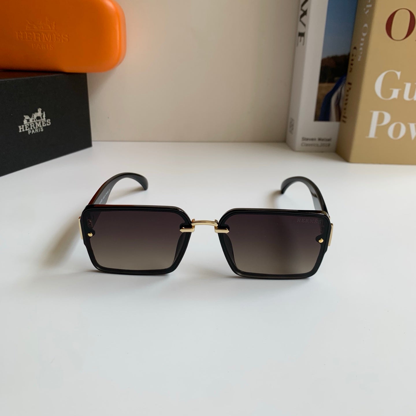 Hermès Square Silver Lens Sunglasses for Men & Women - 416538 - detail image 3