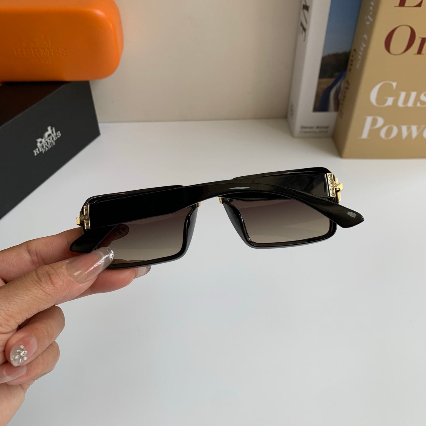 Hermès Square Silver Lens Sunglasses for Men & Women - 416538 - detail image 6