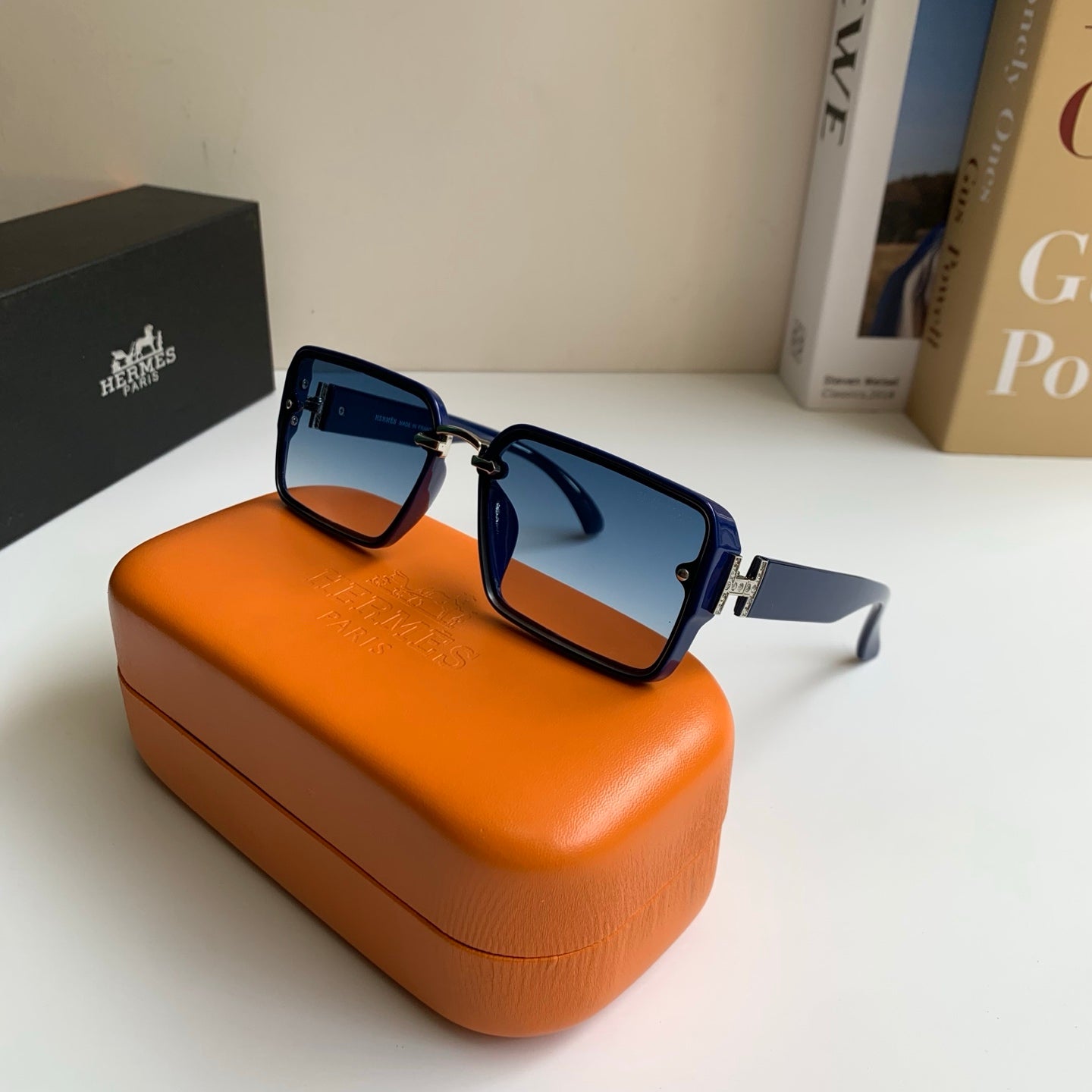 Hermès Square Blue Lens Sunglasses for Men & Women - detail image 4