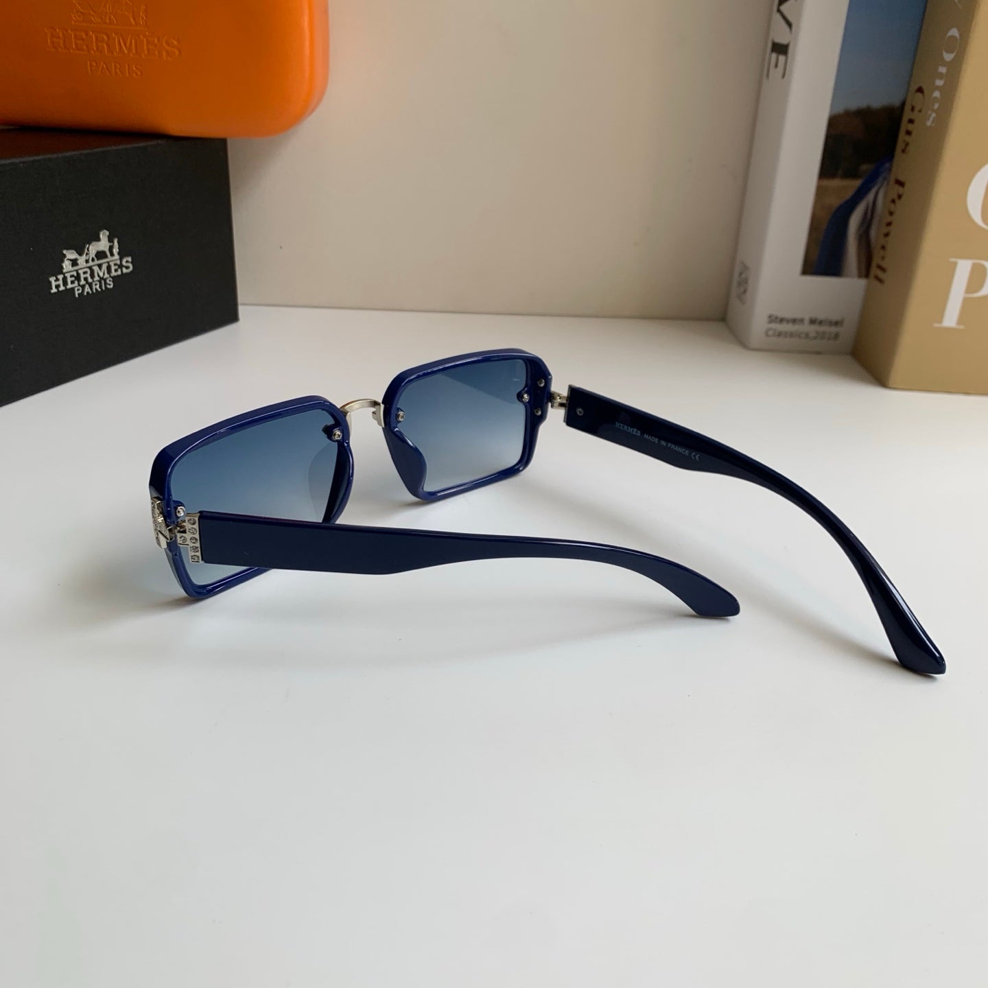 Hermès Square Blue Lens Sunglasses for Men & Women - detail image 7