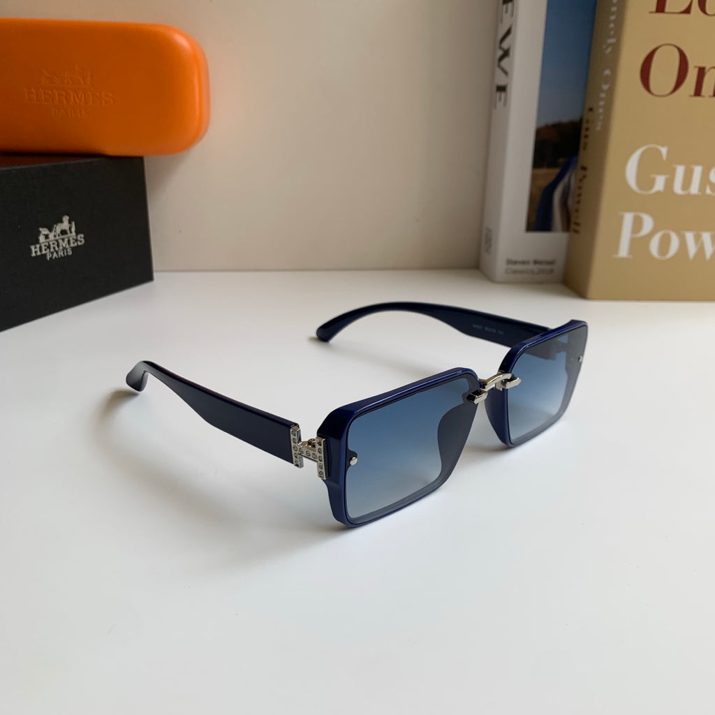 Hermès Square Blue Lens Sunglasses for Men & Women