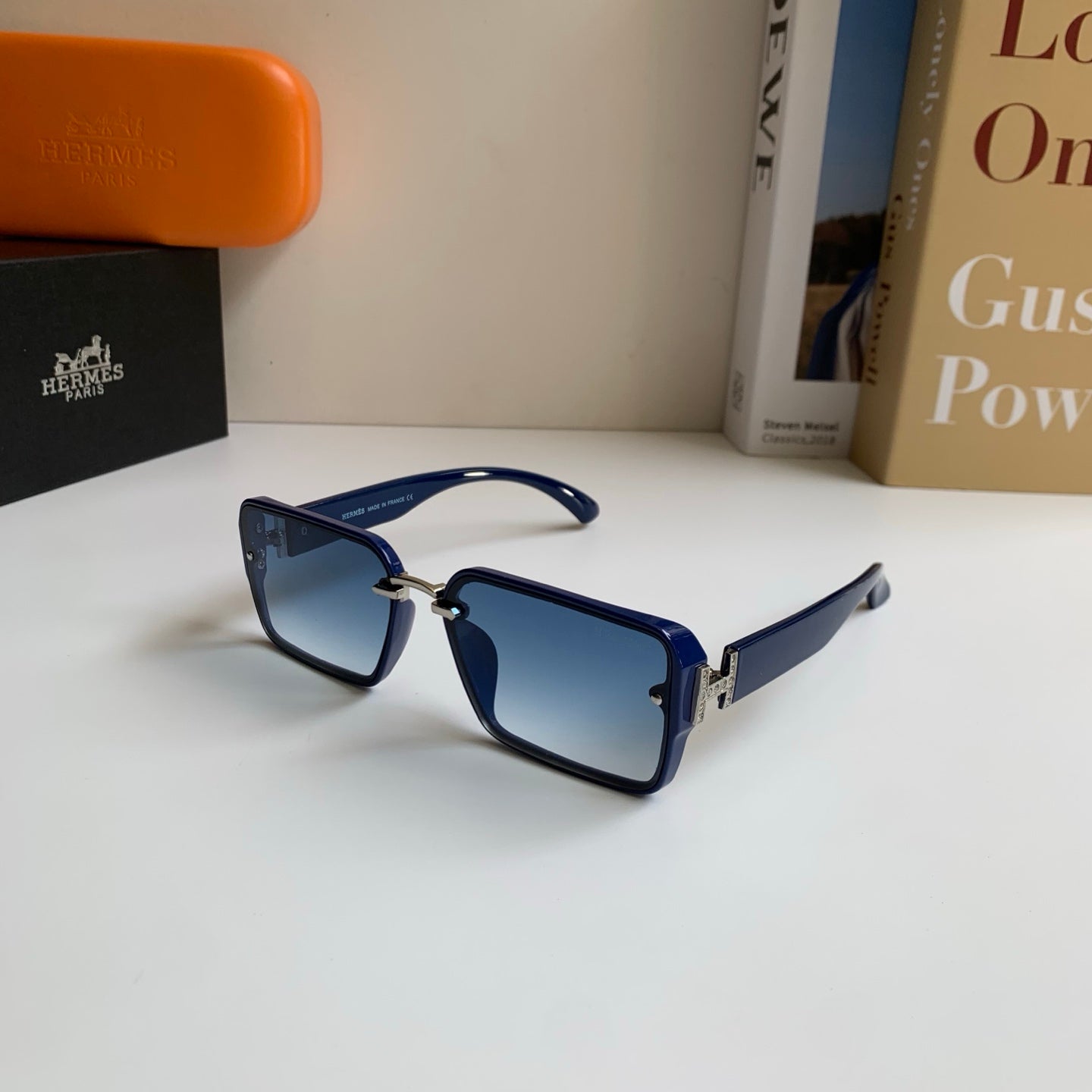 Hermès Square Blue Lens Sunglasses for Men & Women - detail image 2