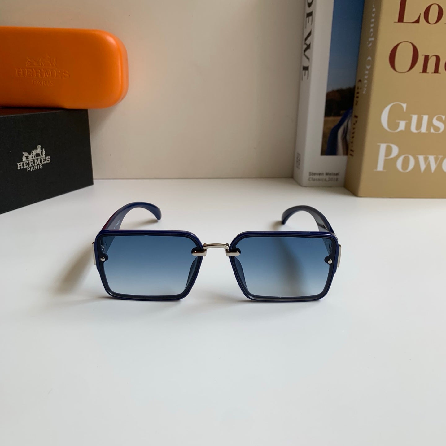 Hermès Square Blue Lens Sunglasses for Men & Women - detail image 5