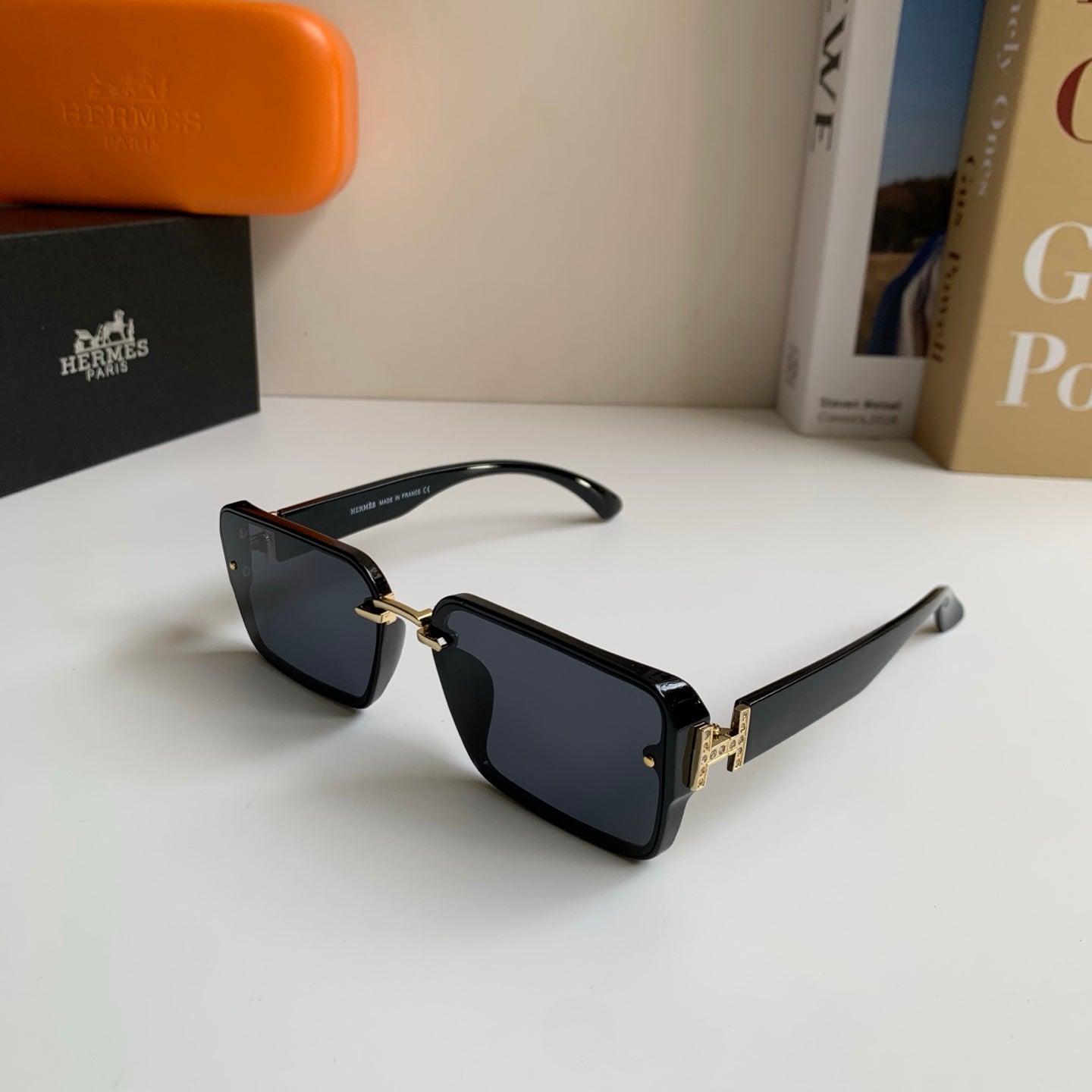 Hermès Square Silver Lens Sunglasses for Men & Women - 416540 - detail image 2
