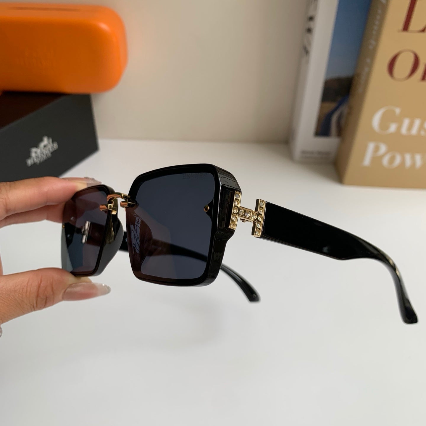 Hermès Square Silver Lens Sunglasses for Men & Women - 416540 - detail image 9