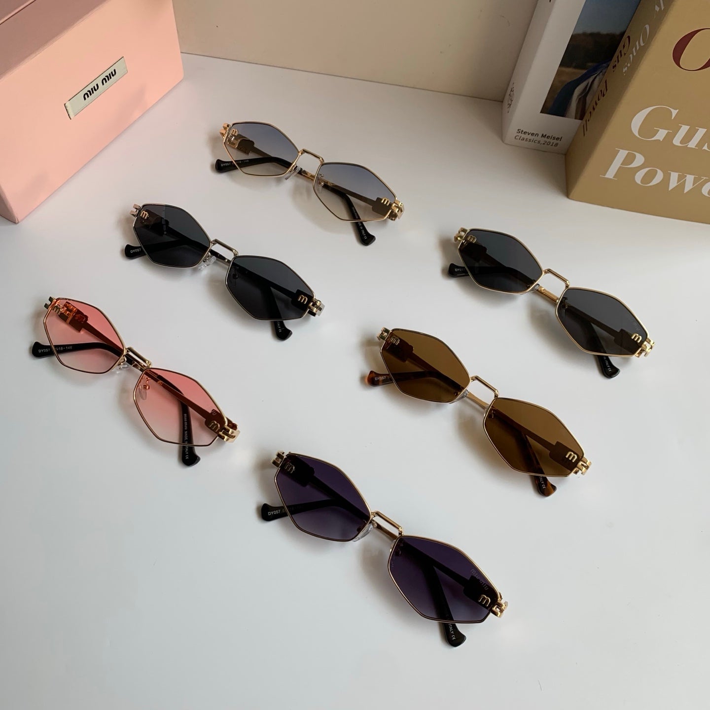 Miu Miu Metal Round Silver Lens Sunglasses for Men & Women - 432697 - detail image 9
