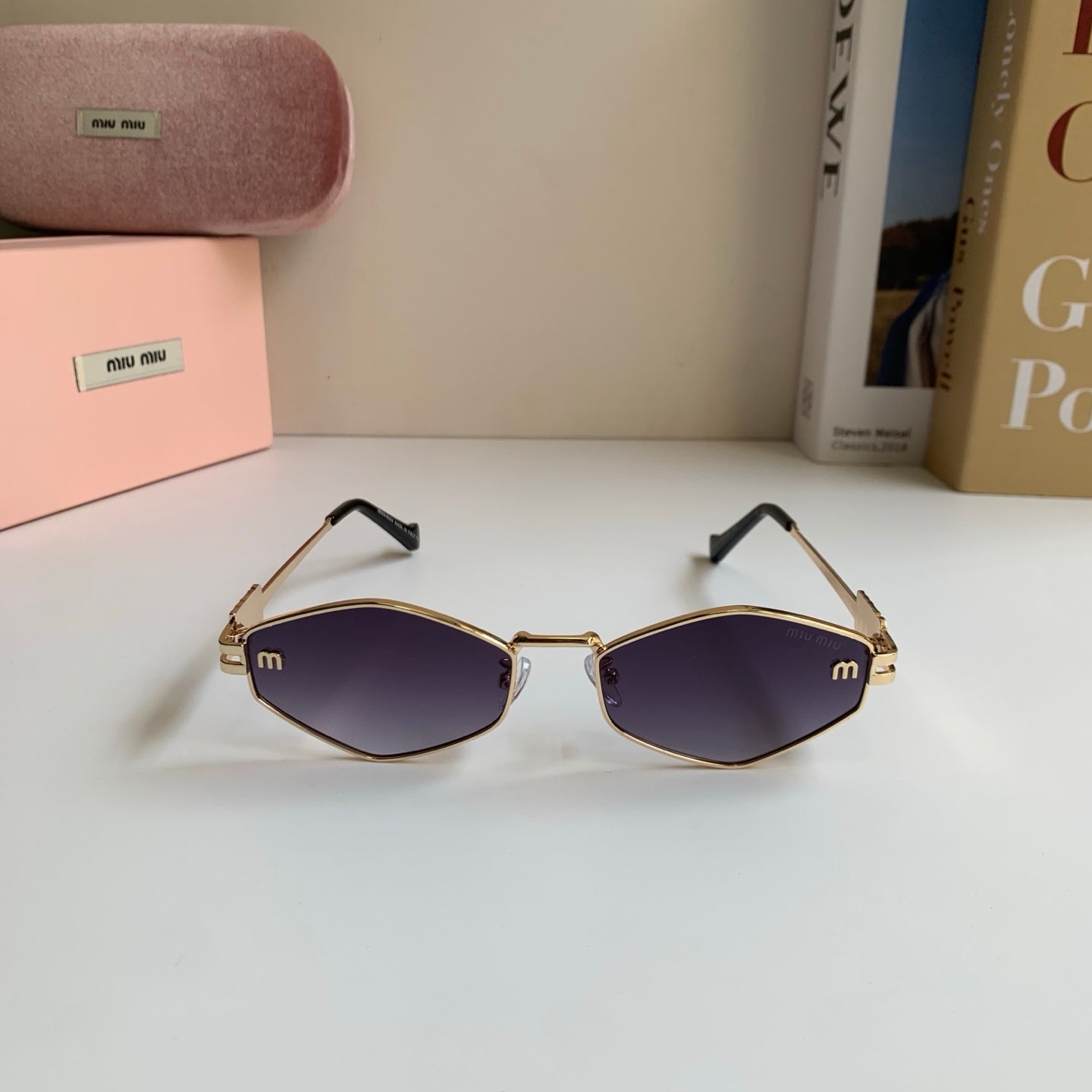 Miu Miu Metal Round Silver Lens Sunglasses for Men & Women - 432697 - detail image 5
