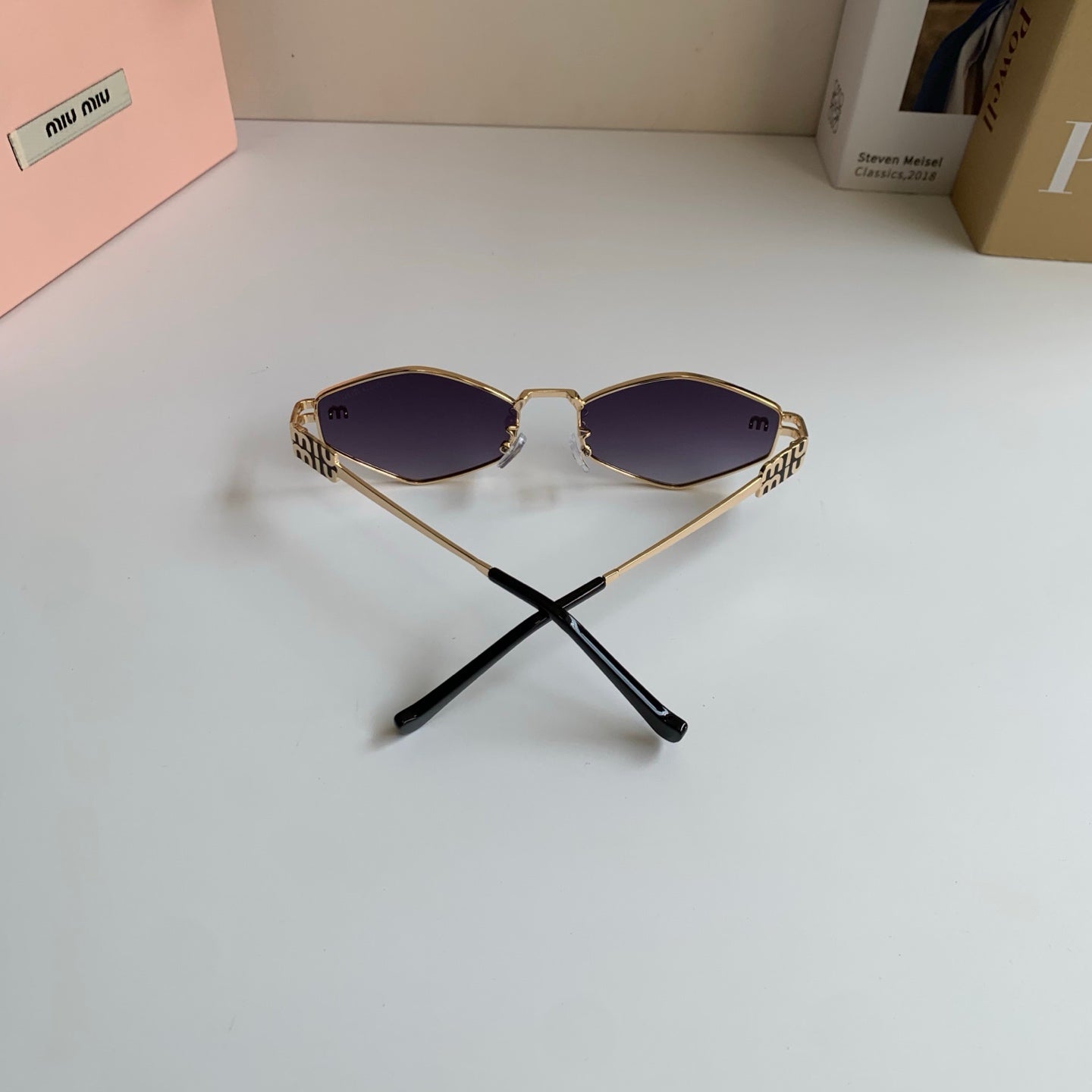 Miu Miu Metal Round Silver Lens Sunglasses for Men & Women - 432697 - detail image 6