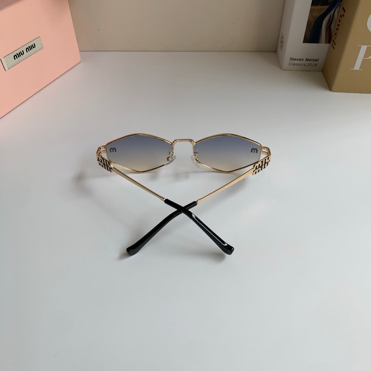 Miu Miu Metal Round Silver Lens Sunglasses for Men & Women - 432698 - detail image 7
