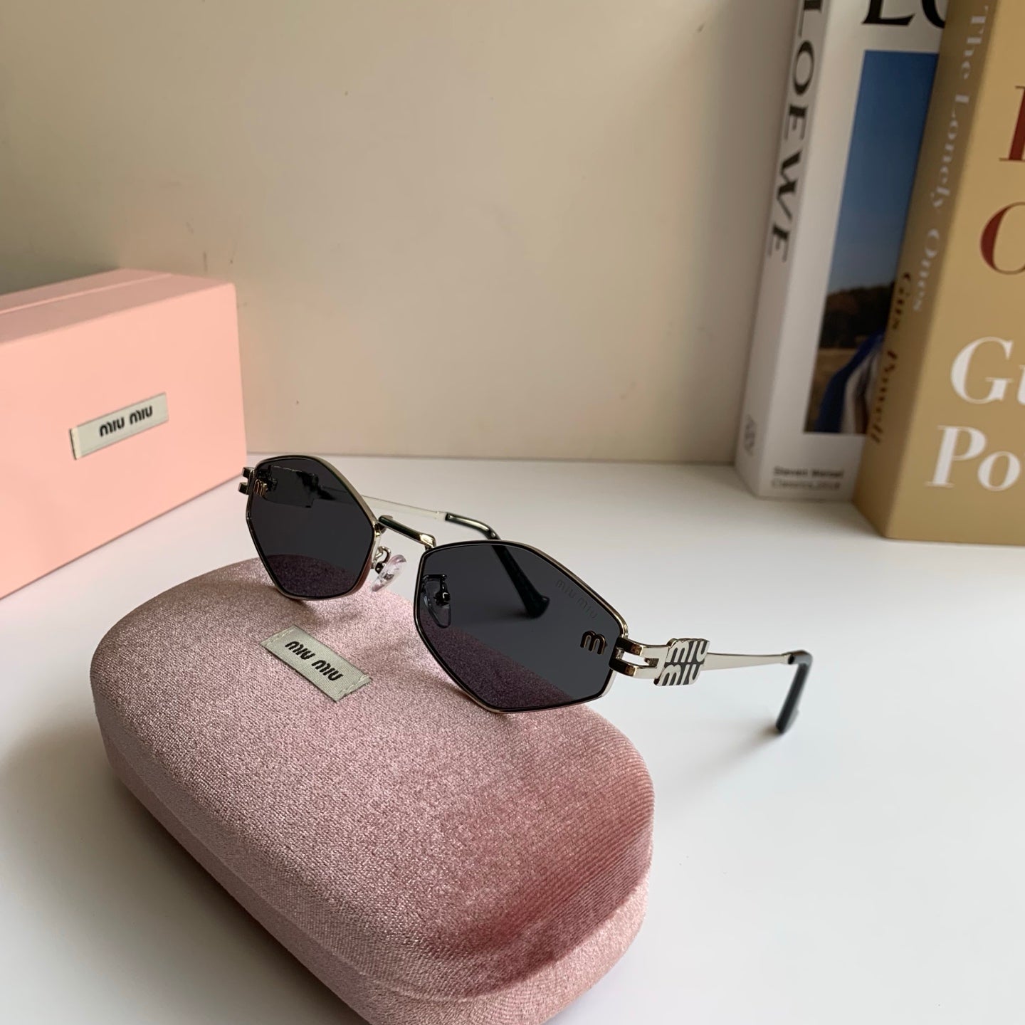 Miu Miu Metal Round Silver Lens Sunglasses for Men & Women - 432699 - detail image 4