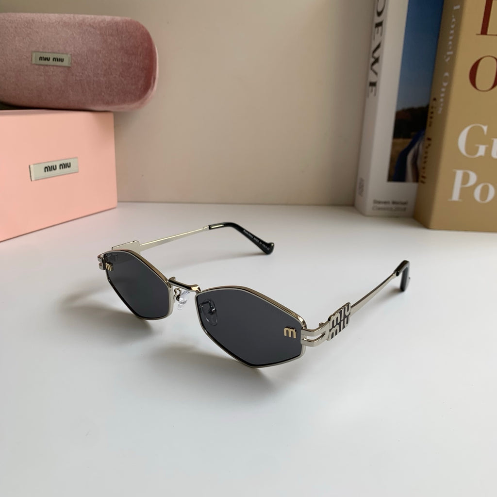 Miu Miu Metal Round Silver Lens Sunglasses for Men & Women - 432699 - detail image 2