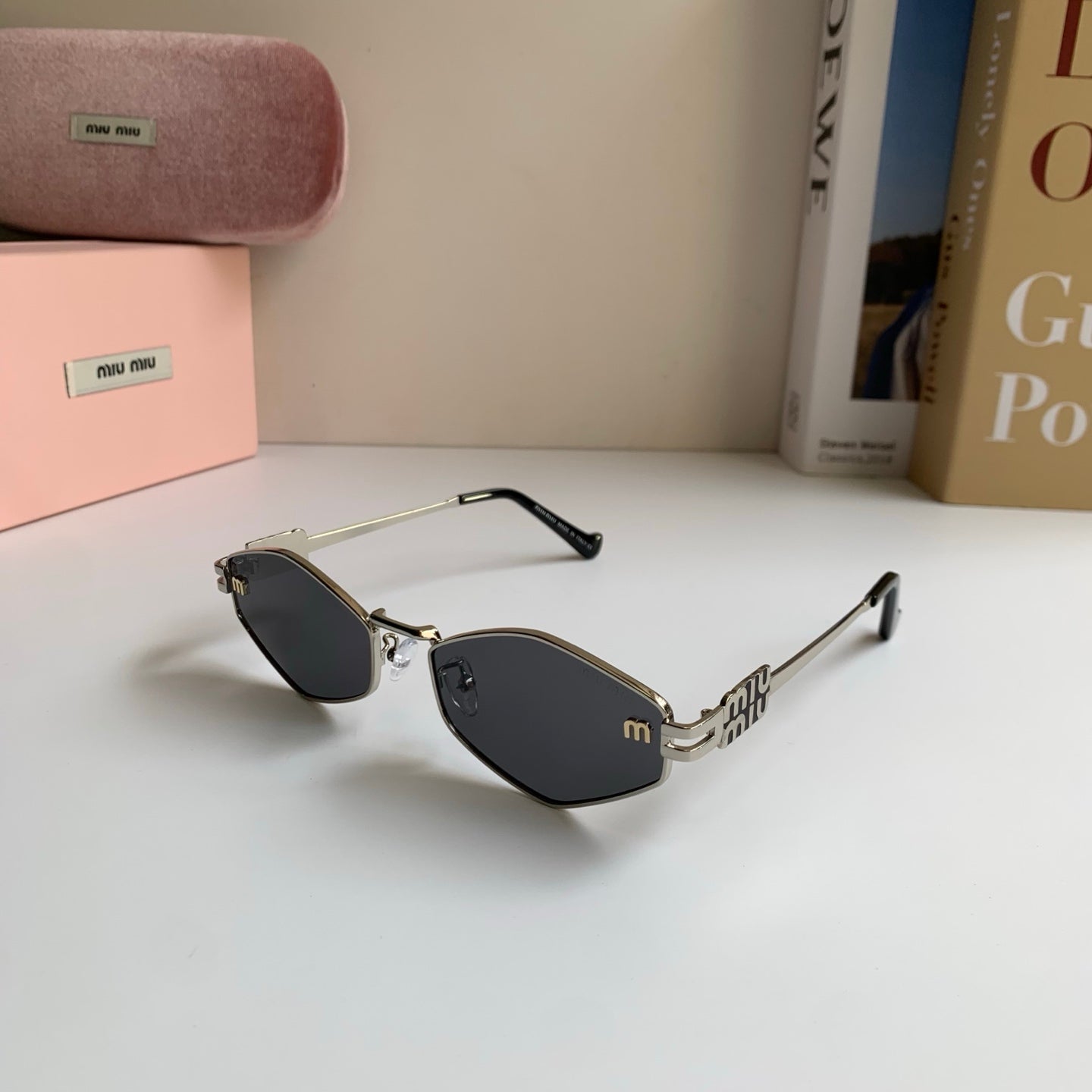 Miu Miu Metal Round Silver Lens Sunglasses for Men & Women - 432699 - detail image 2