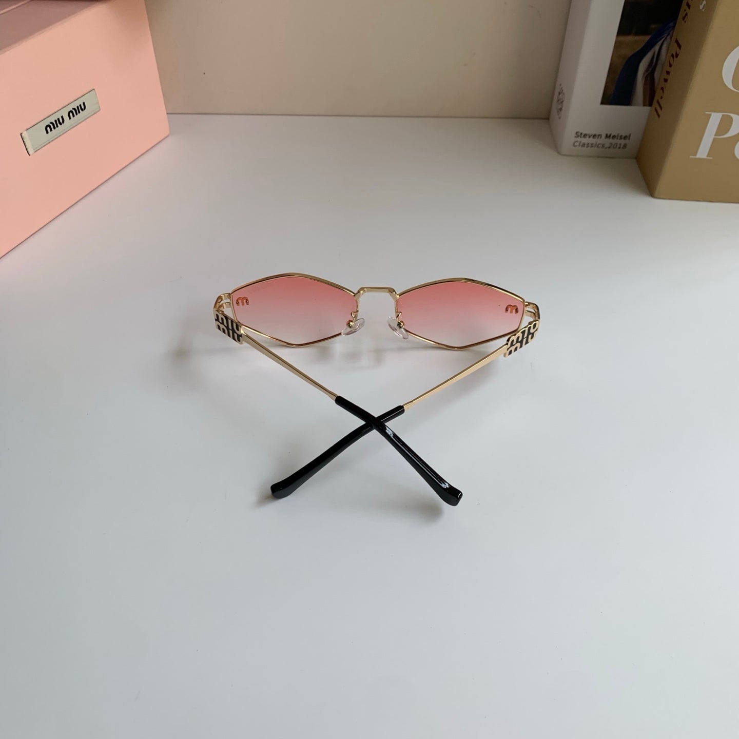 Miu Miu Metal Round Silver Lens Sunglasses for Men & Women - 432700 - detail image 8