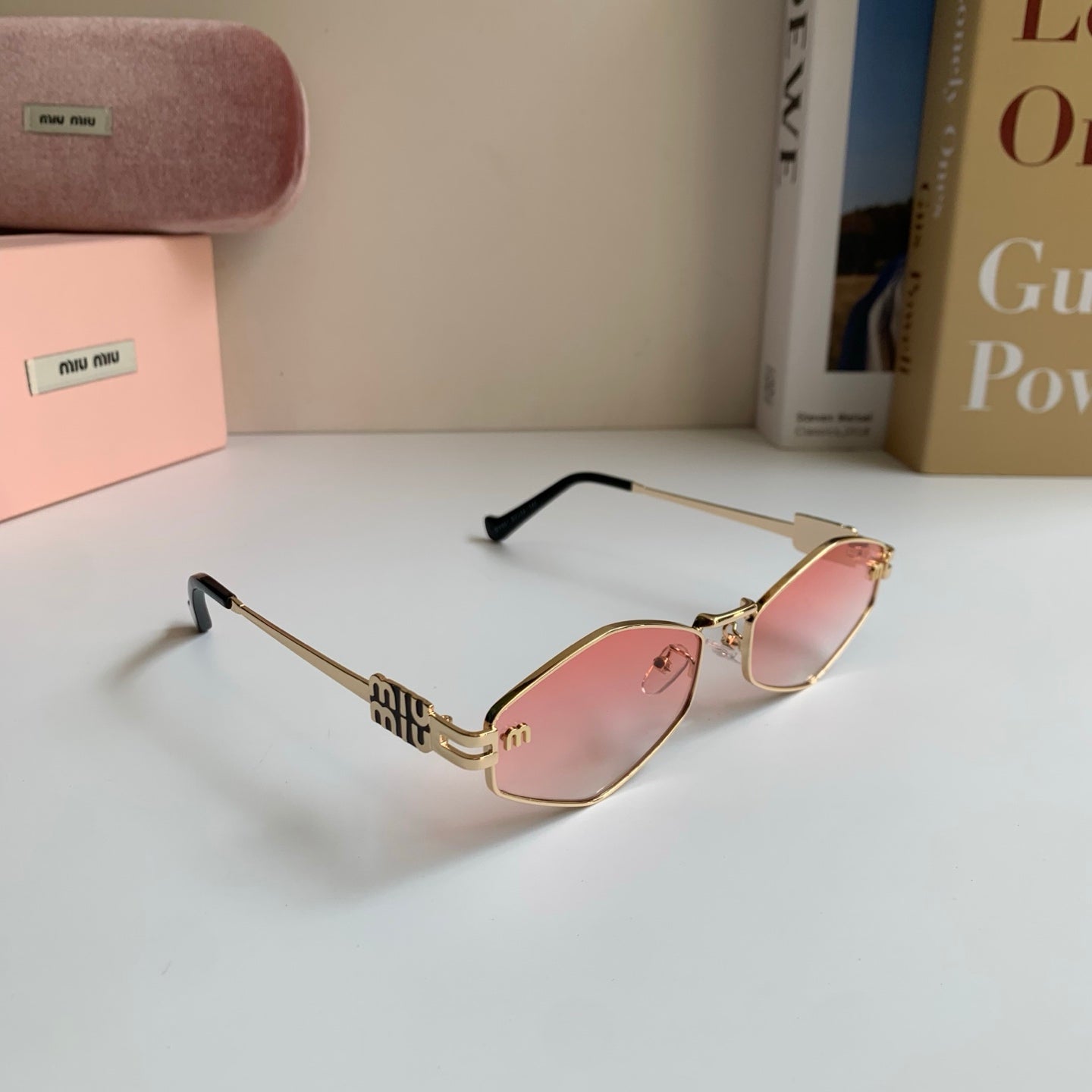 Miu Miu Metal Round Silver Lens Sunglasses for Men & Women - 432700