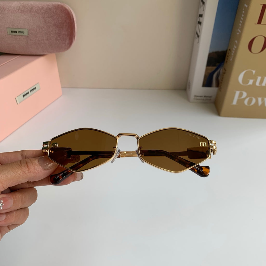 Miu Miu Metal Round Brown Lens Sunglasses for Men & Women - 432701 - detail image 4