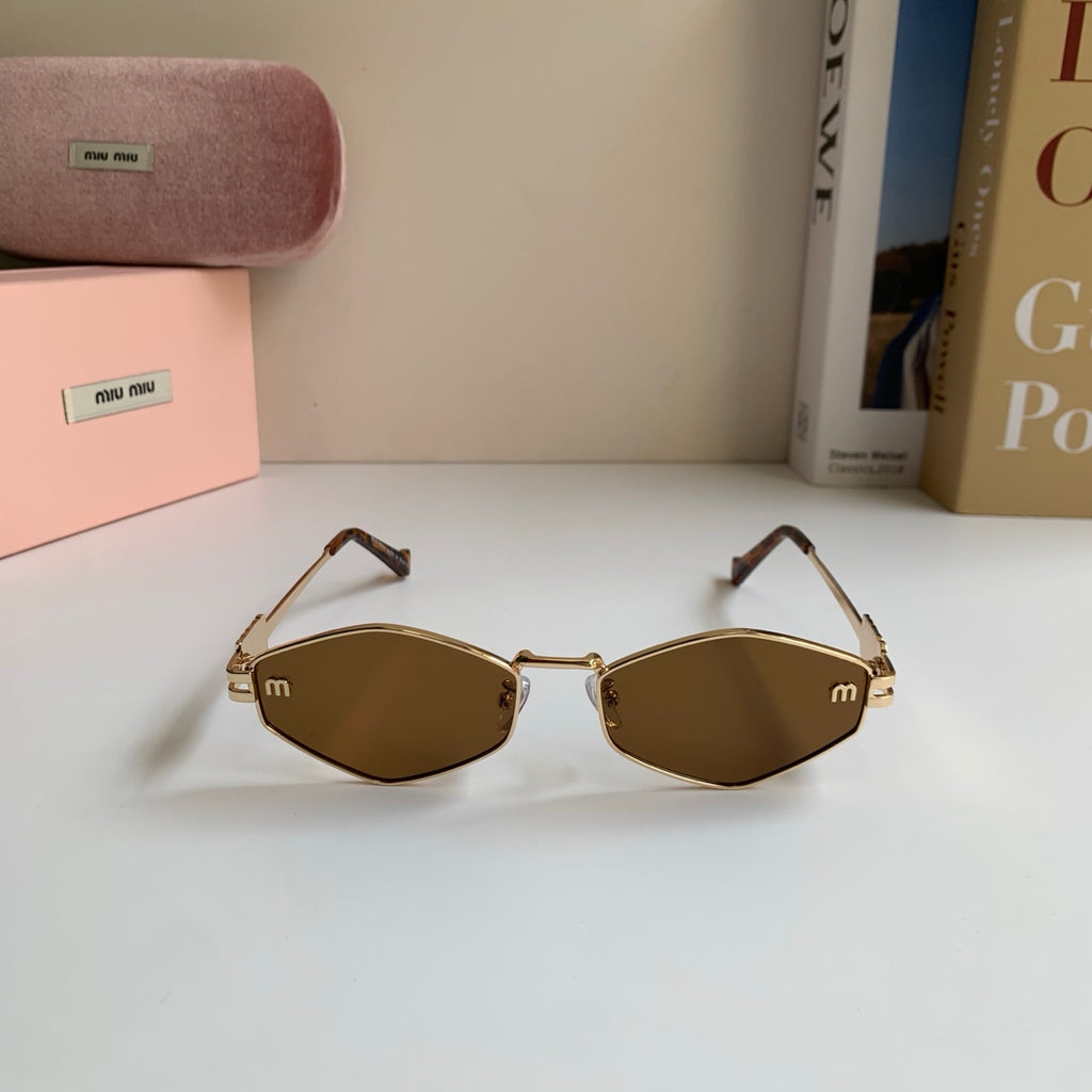 Miu Miu Metal Round Brown Lens Sunglasses for Men & Women - 432701 - detail image 3