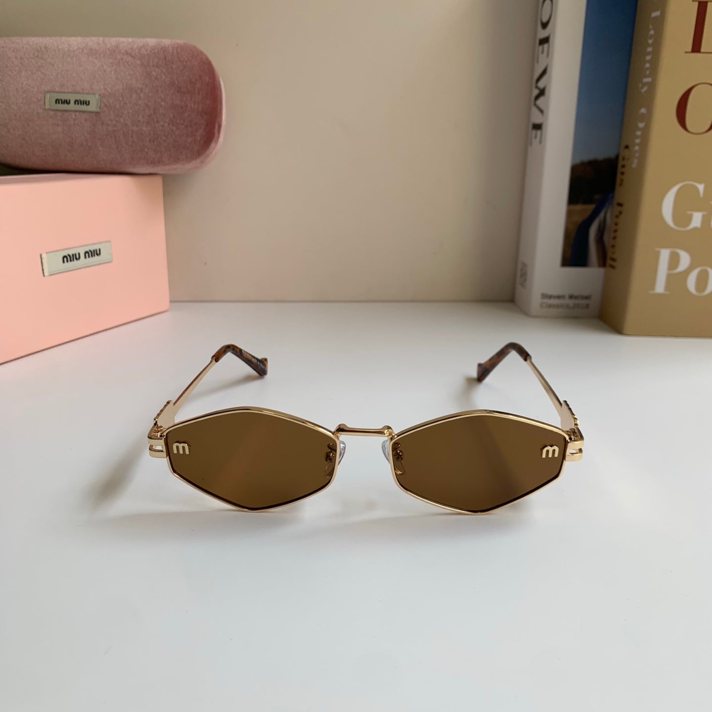 Miu Miu Metal Round Brown Lens Sunglasses for Men & Women - 432701 - detail image 3