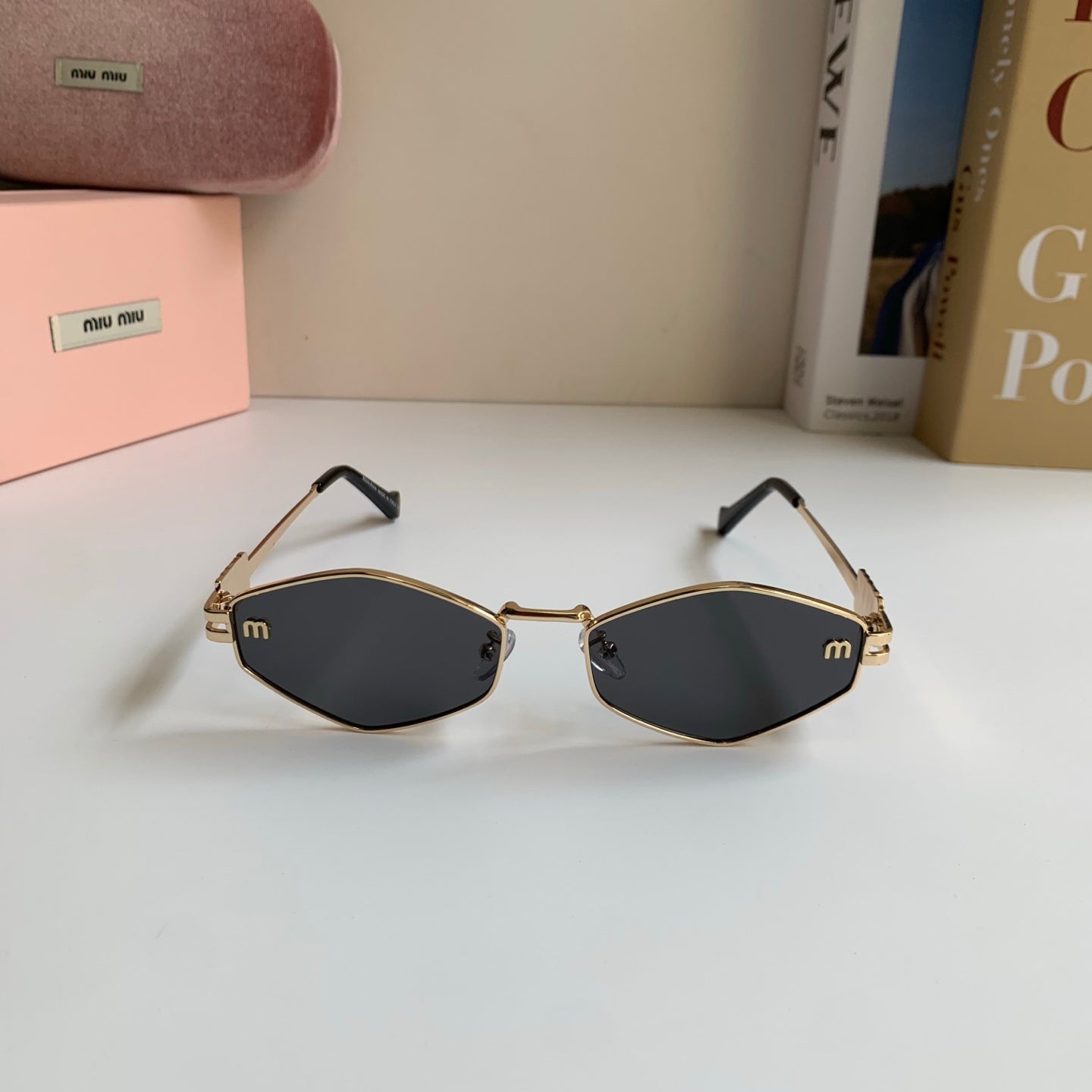Miu Miu Metal Round Silver Lens Sunglasses for Men & Women - 432702 - detail image 5