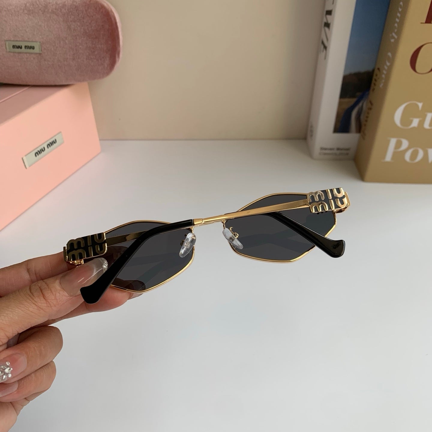 Miu Miu Metal Round Silver Lens Sunglasses for Men & Women - 432702 - detail image 6