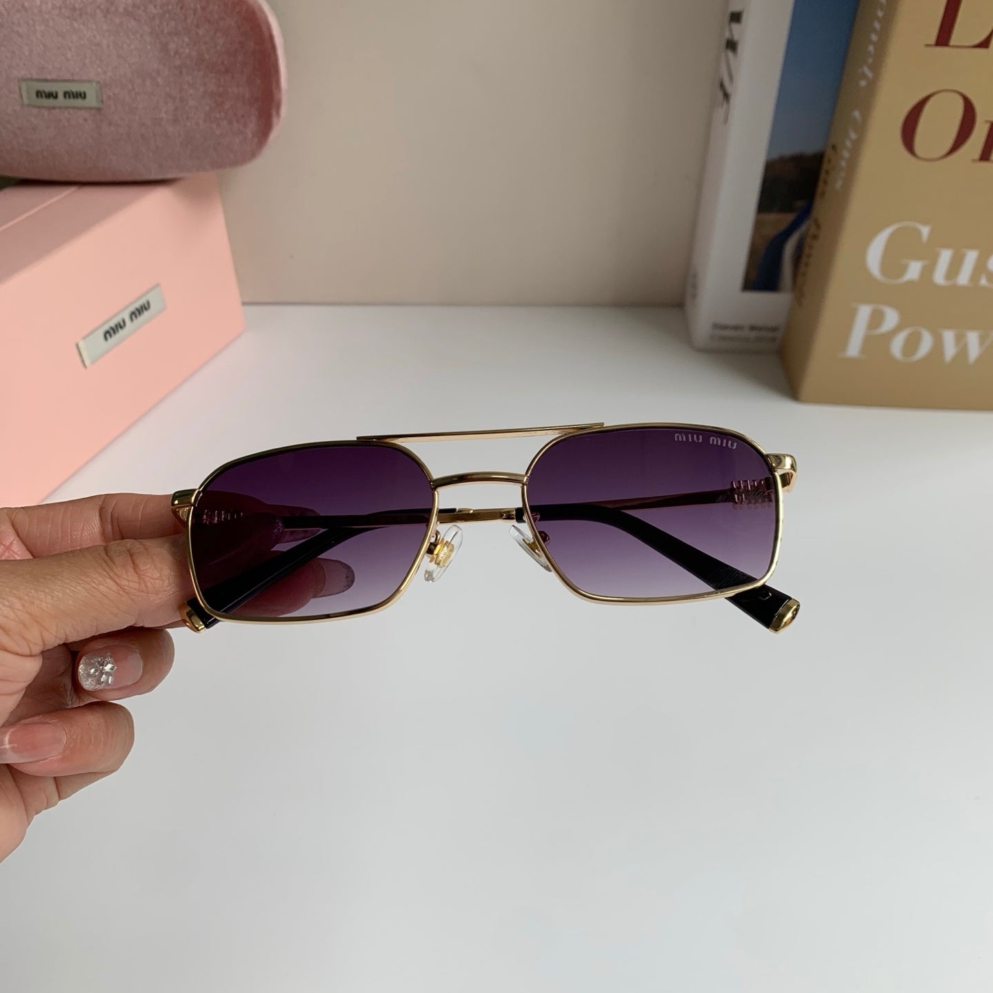 Miu Miu Metal Fashion Silver Lens Sunglasses for Men & Women - 432622 - detail image 4