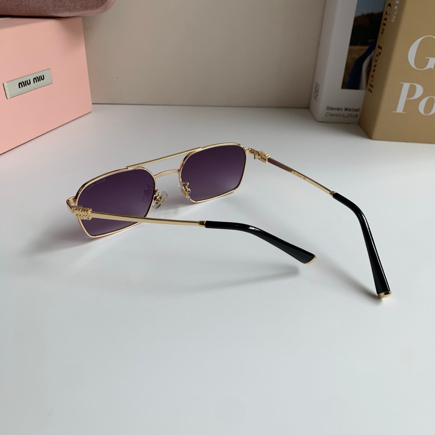 Miu Miu Metal Fashion Silver Lens Sunglasses for Men & Women - 432622 - detail image 7