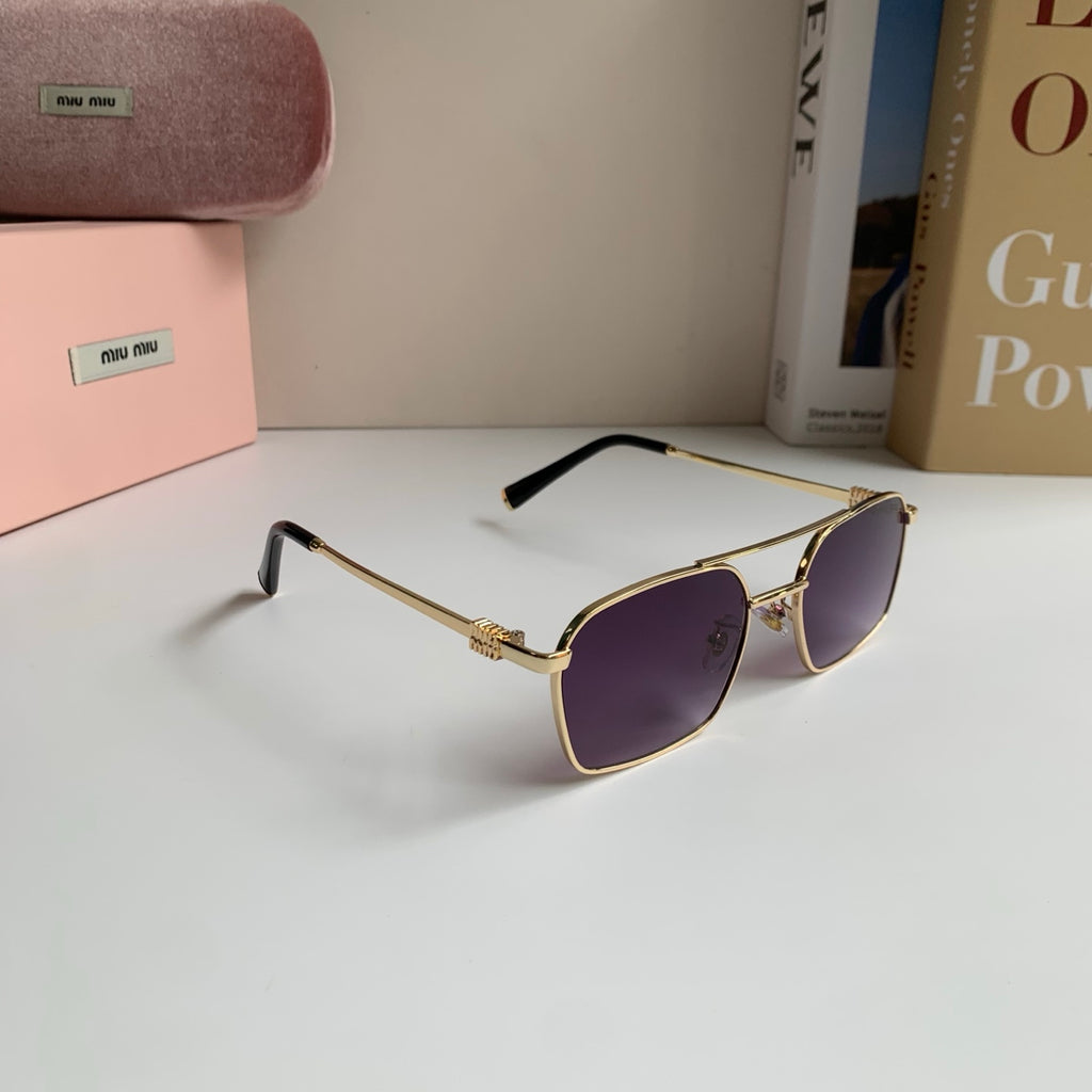 Miu Miu Metal Fashion Silver Lens Sunglasses for Men & Women - 432622