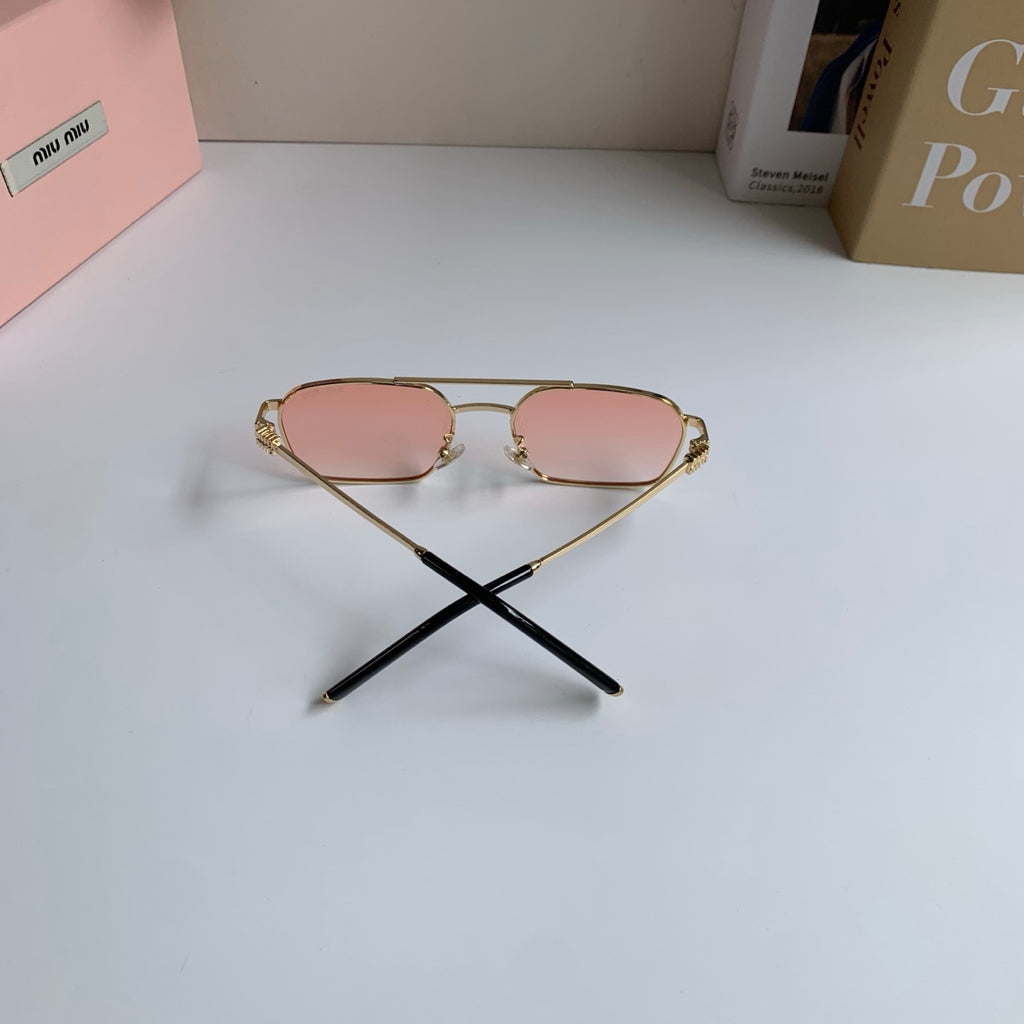 Miu Miu Metal Fashion Gold Lens Sunglasses for Men & Women - detail image 7