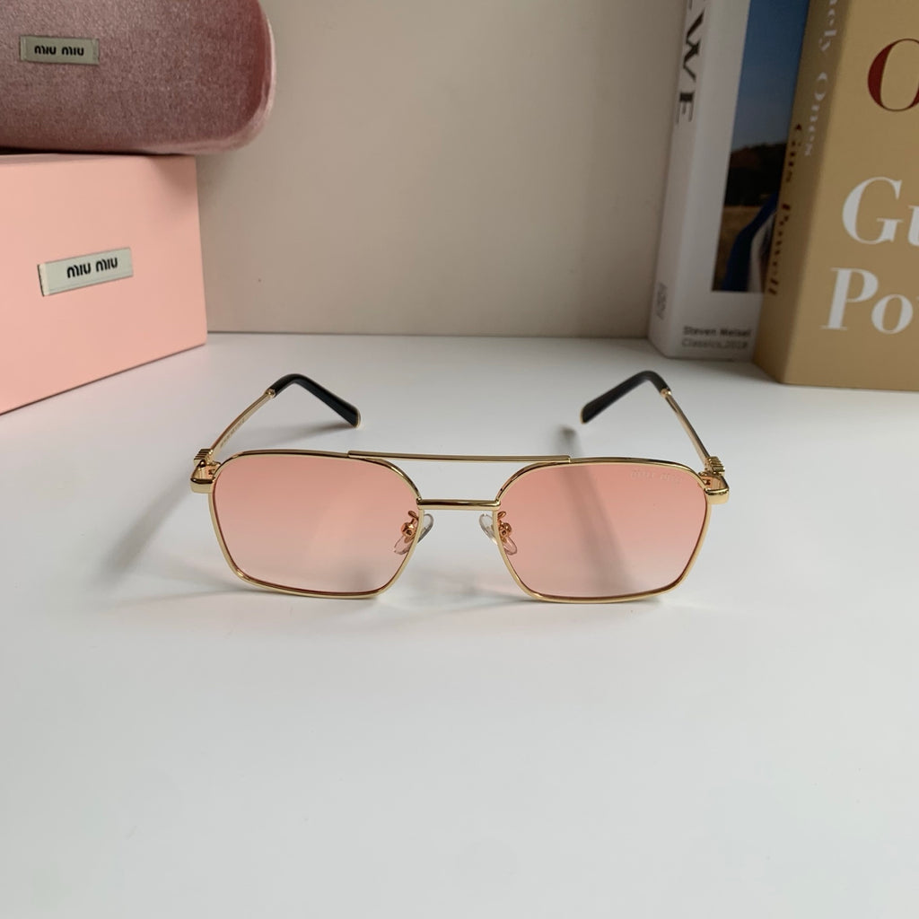 Miu Miu Metal Fashion Gold Lens Sunglasses for Men & Women - detail image 5
