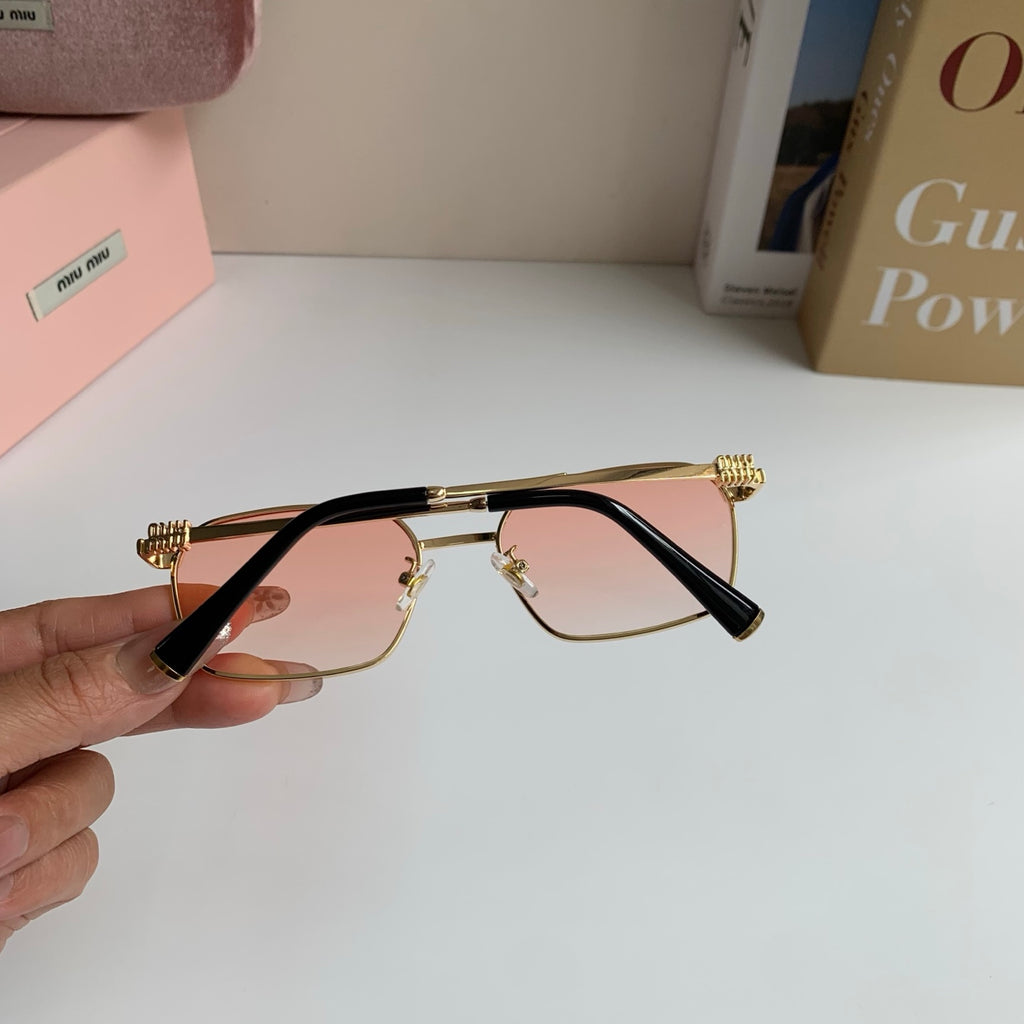 Miu Miu Metal Fashion Gold Lens Sunglasses for Men & Women - detail image 8