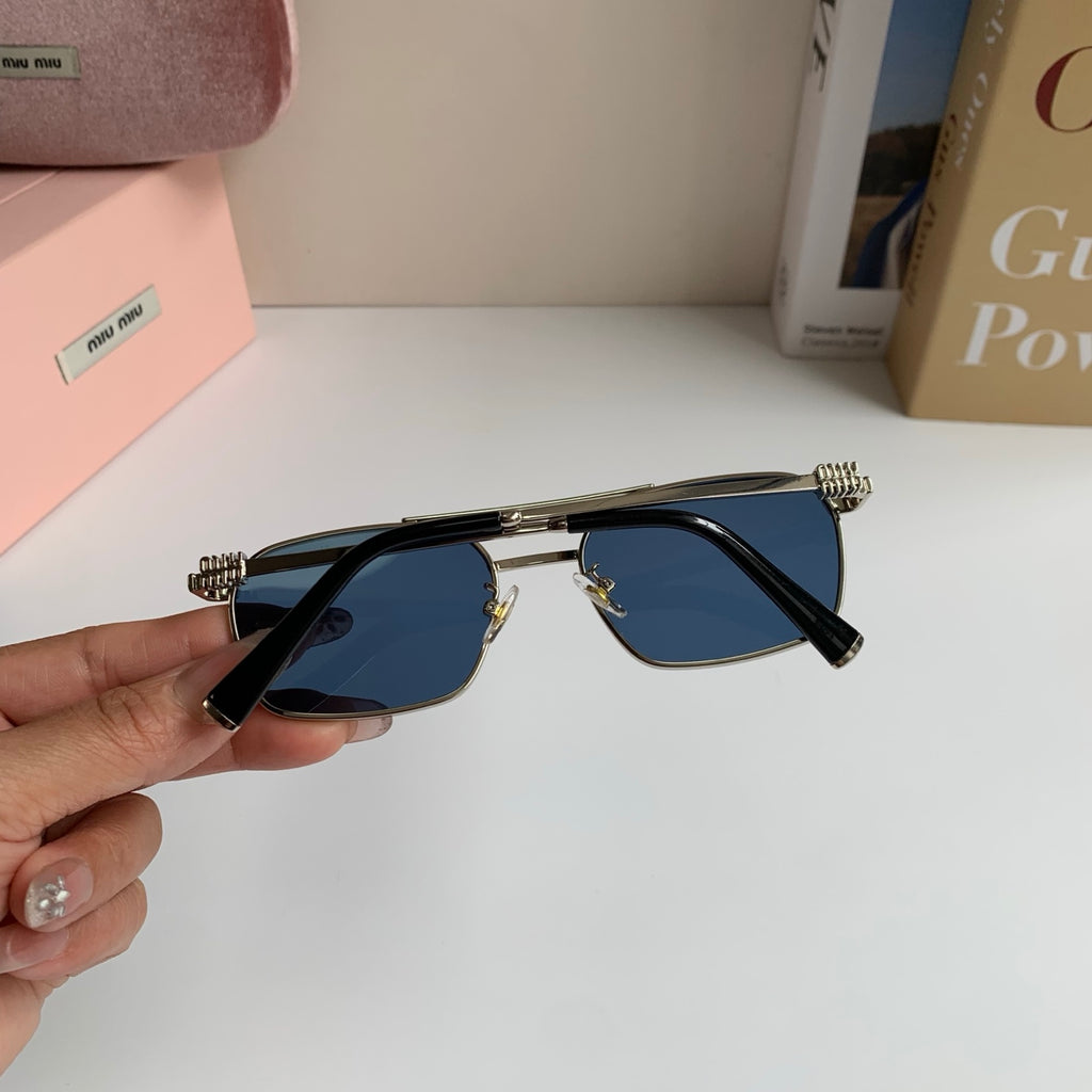 Miu Miu Metal Fashion Silver Lens Sunglasses for Men & Women - 432624 - detail image 6