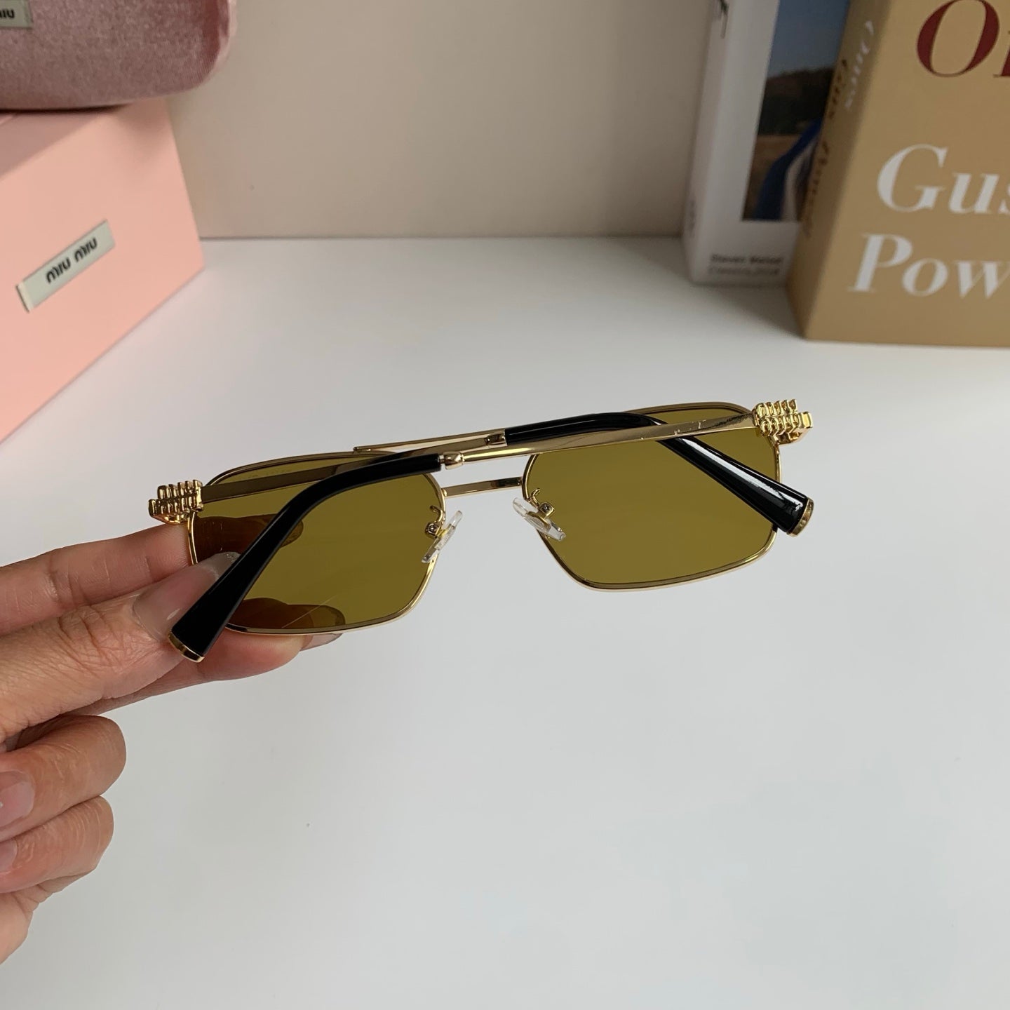Miu Miu Metal Fashion Brown Lens Sunglasses for Men & Women - 432625 - detail image 7