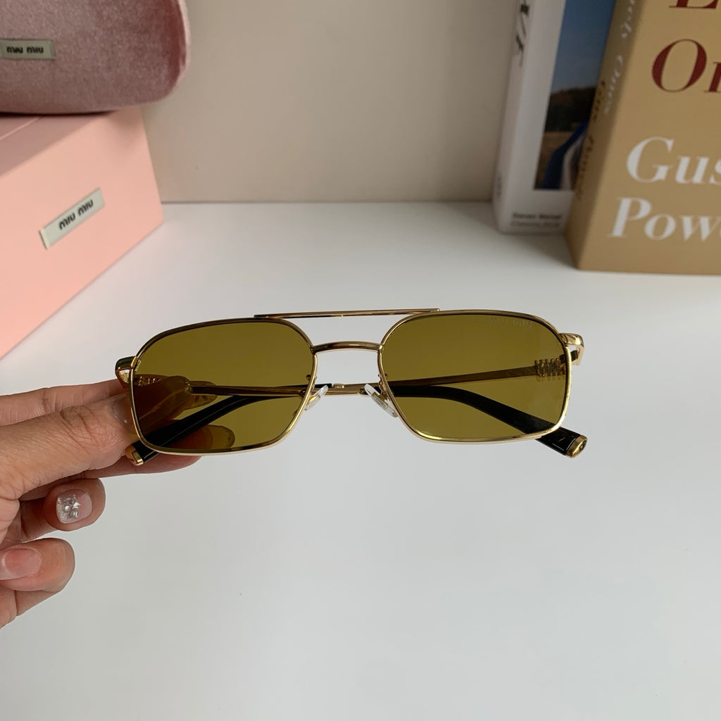 Miu Miu Metal Fashion Brown Lens Sunglasses for Men & Women - 432625 - detail image 4