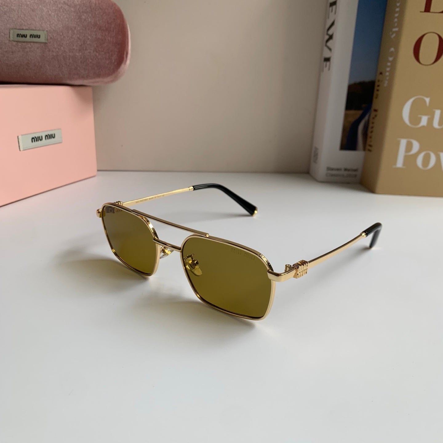 Miu Miu Metal Fashion Brown Lens Sunglasses for Men & Women - 432625 - detail image 2