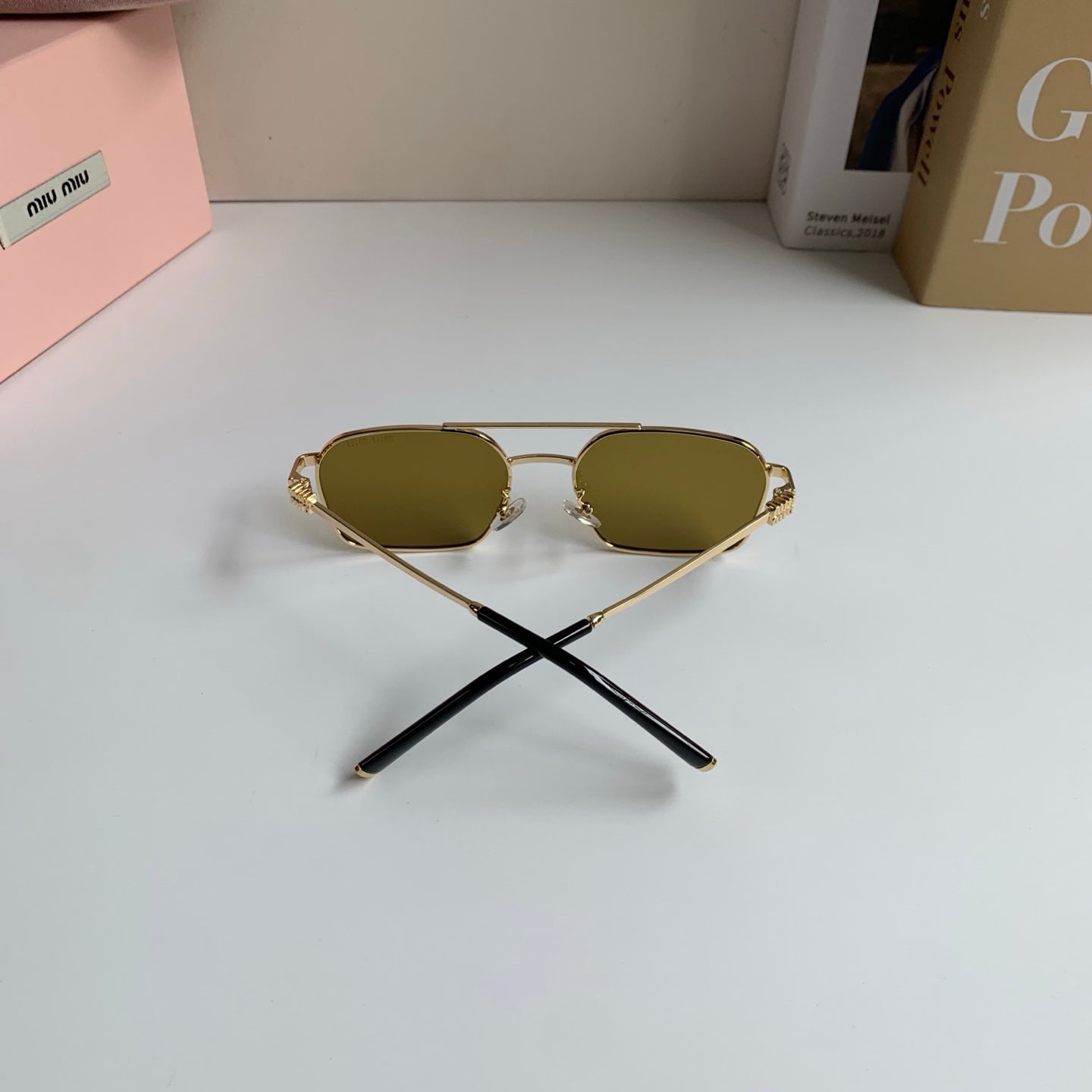 Miu Miu Metal Fashion Brown Lens Sunglasses for Men & Women - 432625 - detail image 6