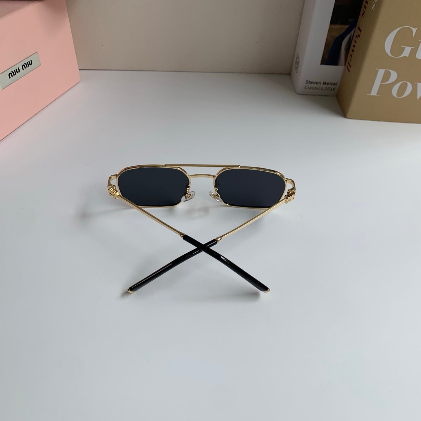 Miu Miu Metal Fashion Silver Lens Sunglasses for Men & Women - 432626 - detail image 6