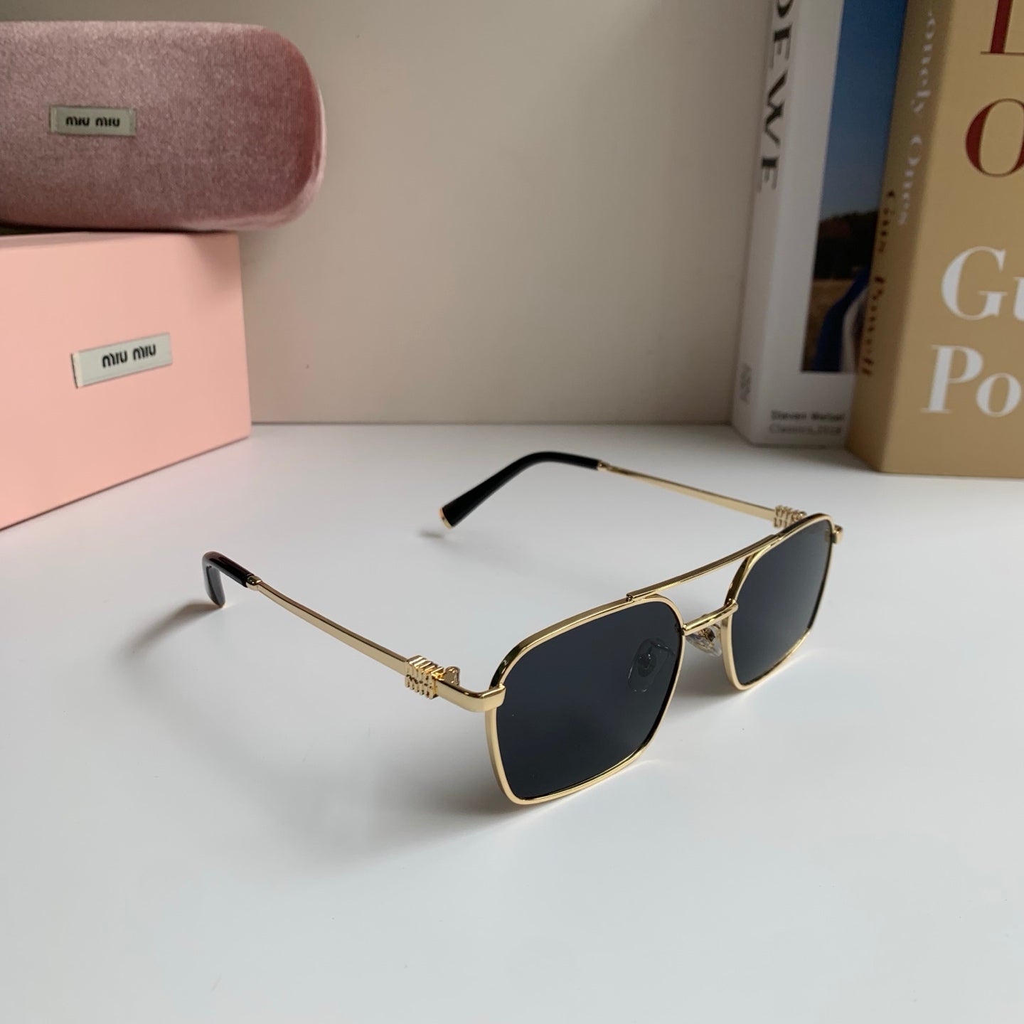 Miu Miu Metal Fashion Silver Lens Sunglasses for Men & Women - 432626