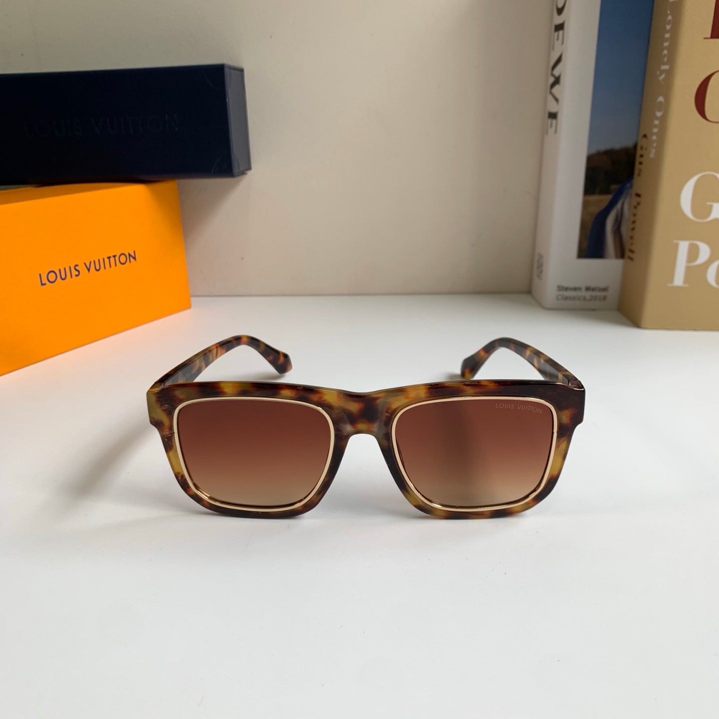 Louis Vuitton Square Brown Lens Sunglasses for Men & Women - 357760 - detail image 5