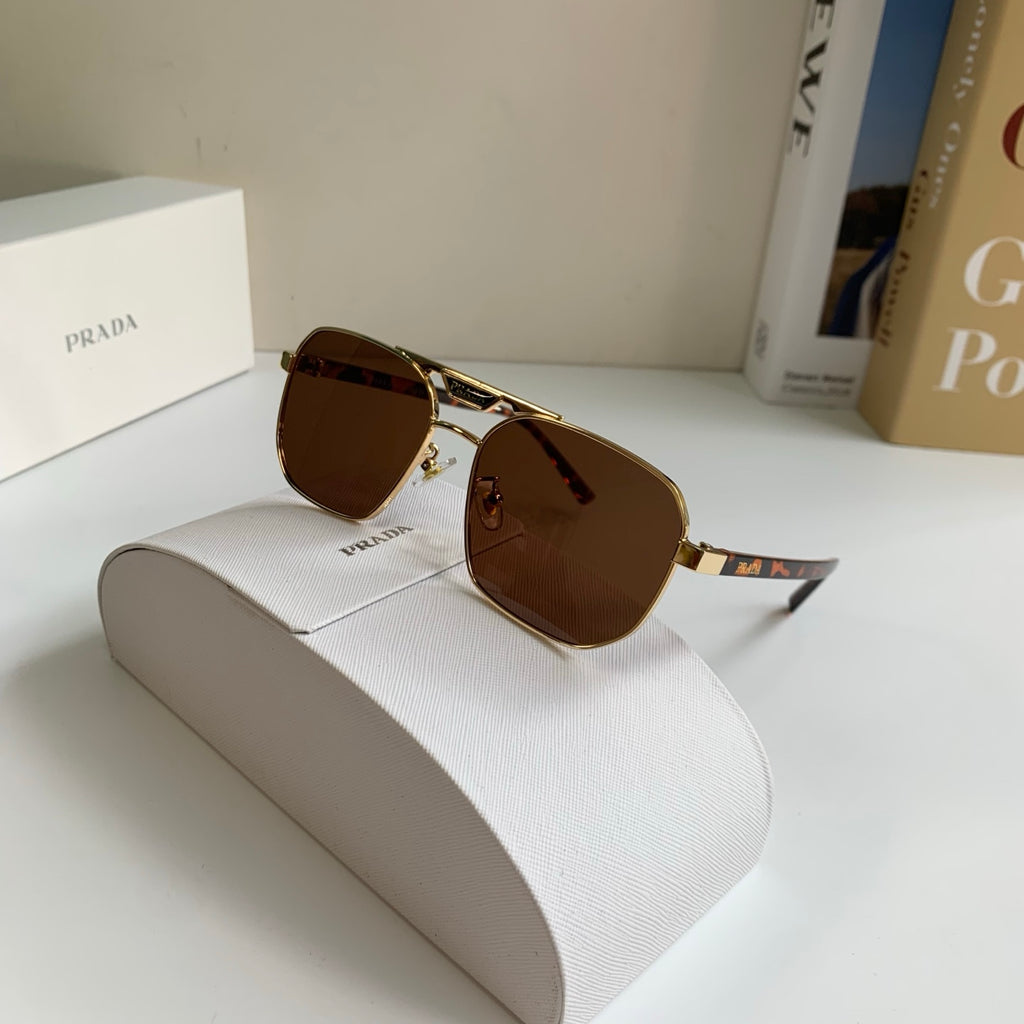 Prada Metal Fashion Brown Lens Sunglasses for Men & Women - 382595 - detail image 4