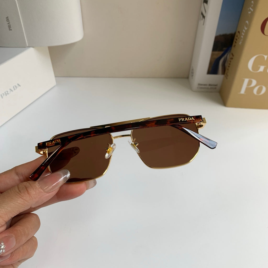 Prada Metal Fashion Brown Lens Sunglasses for Men & Women - 382595 - detail image 6