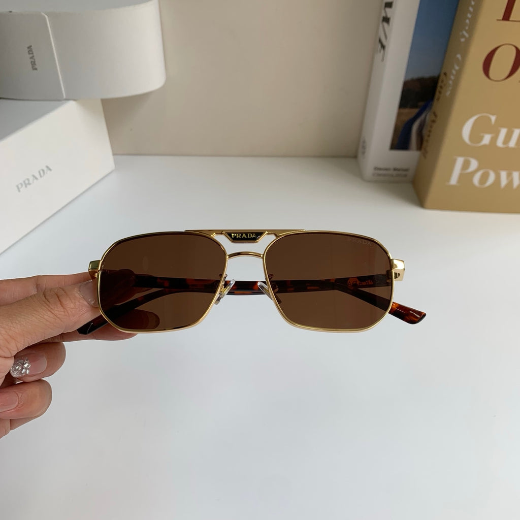 Prada Metal Fashion Brown Lens Sunglasses for Men & Women - 382595 - detail image 3