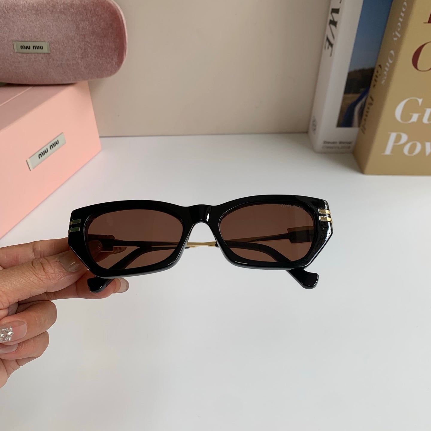 Miu Miu Cat-Eye Silver Lens Sunglasses for Men & Women - 487740 - detail image 3