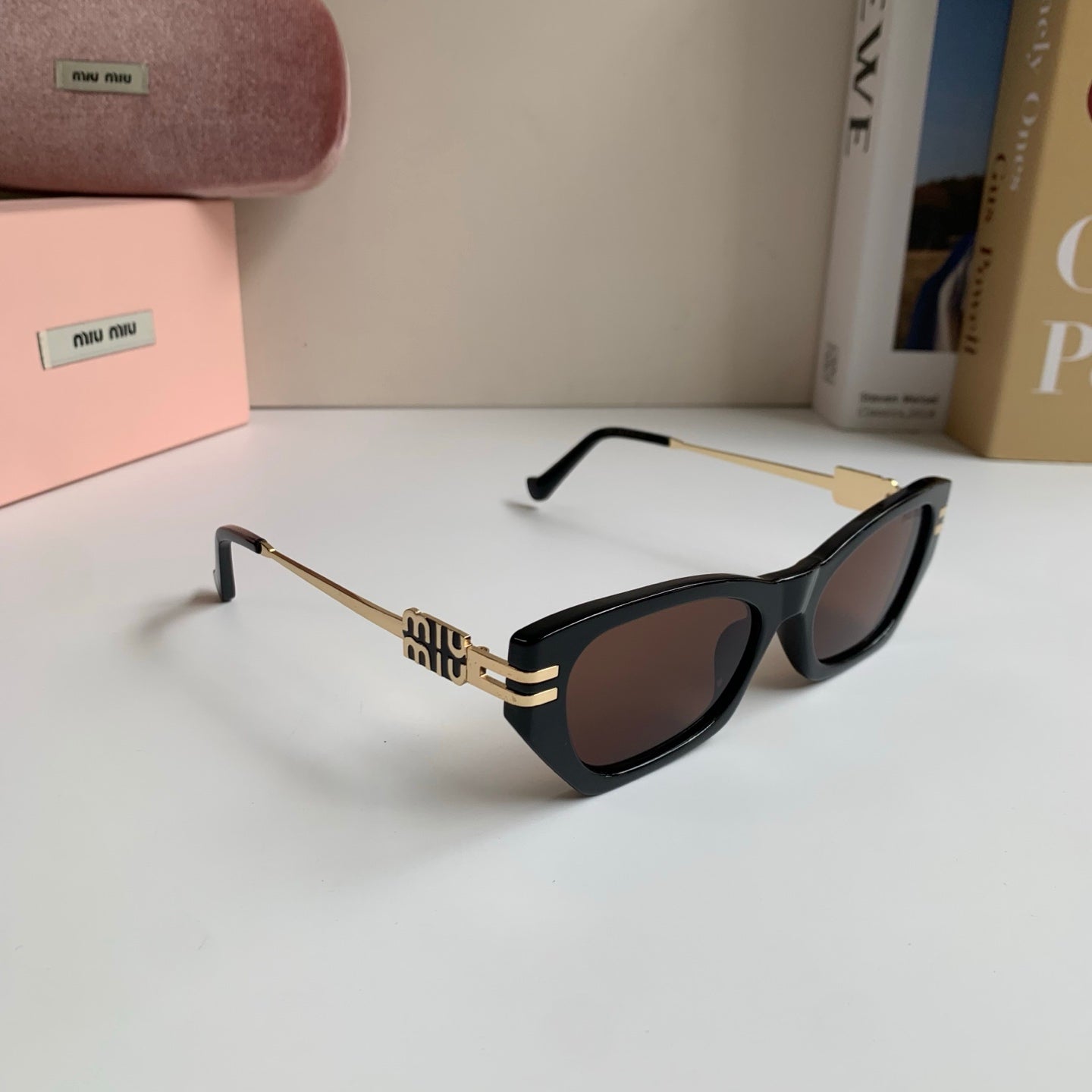 Miu Miu Cat-Eye Silver Lens Sunglasses for Men & Women - 399199