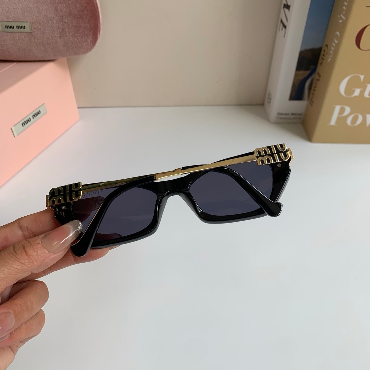 Miu Miu Cat-Eye Silver Lens Sunglasses for Men & Women - 399201 - detail image 7